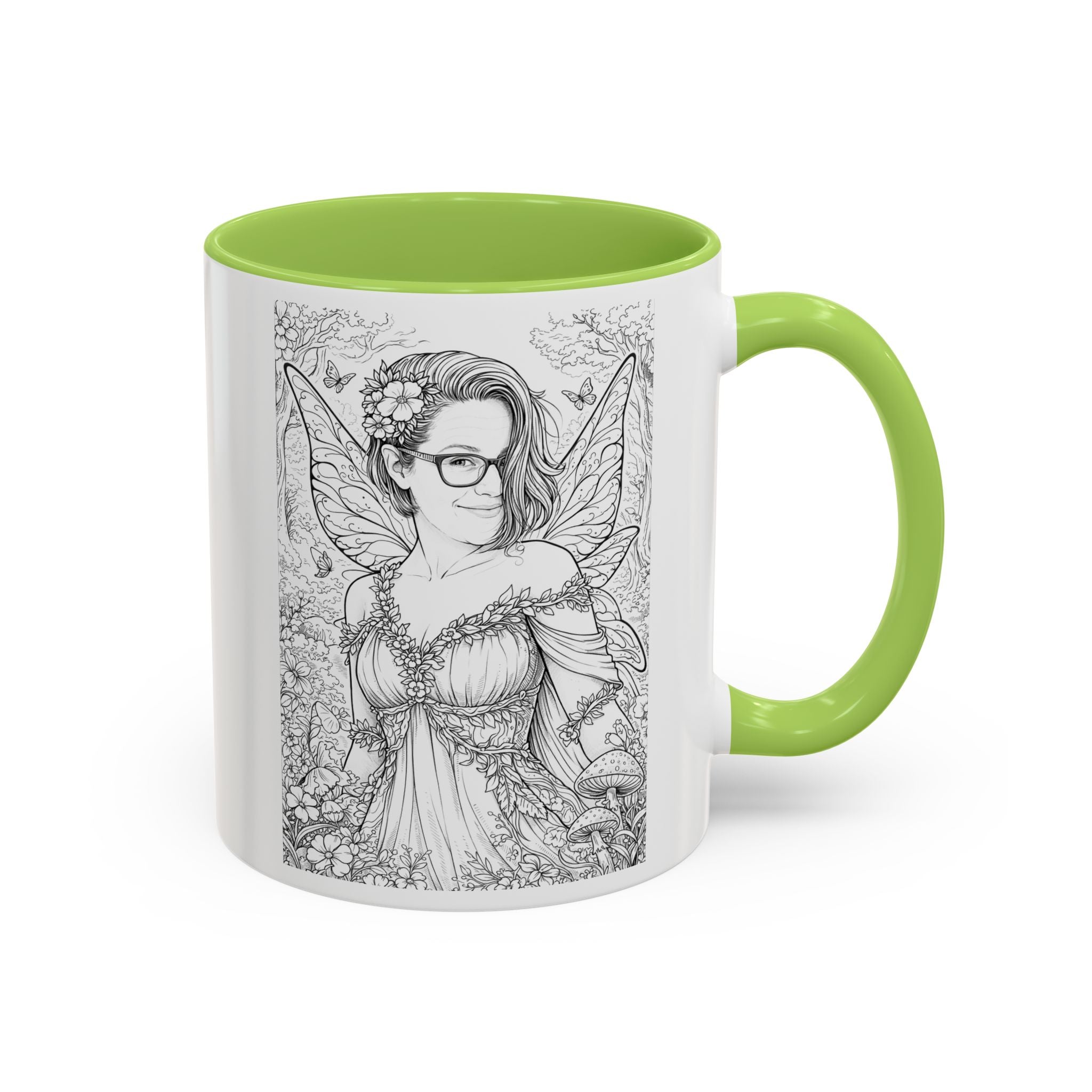 Personalized Fairy Portrait Coffee Mug – Custom Photo to Fantasy Illustration