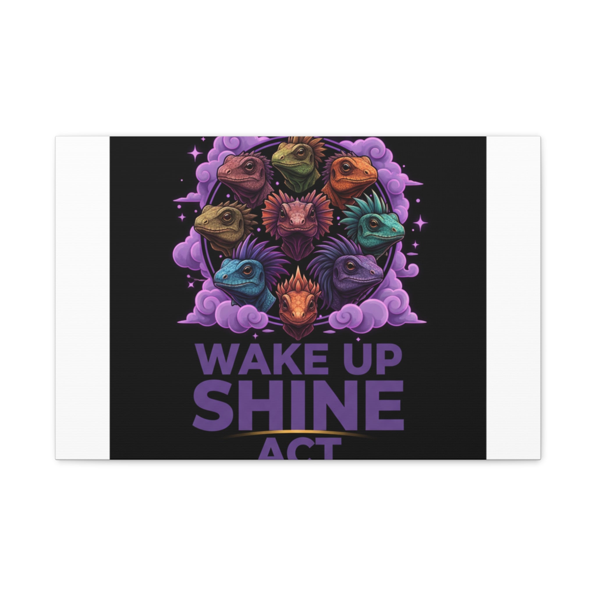 Wake Up Shine Act Canvas | IWD Feminist Slogan, Empowerment Typography