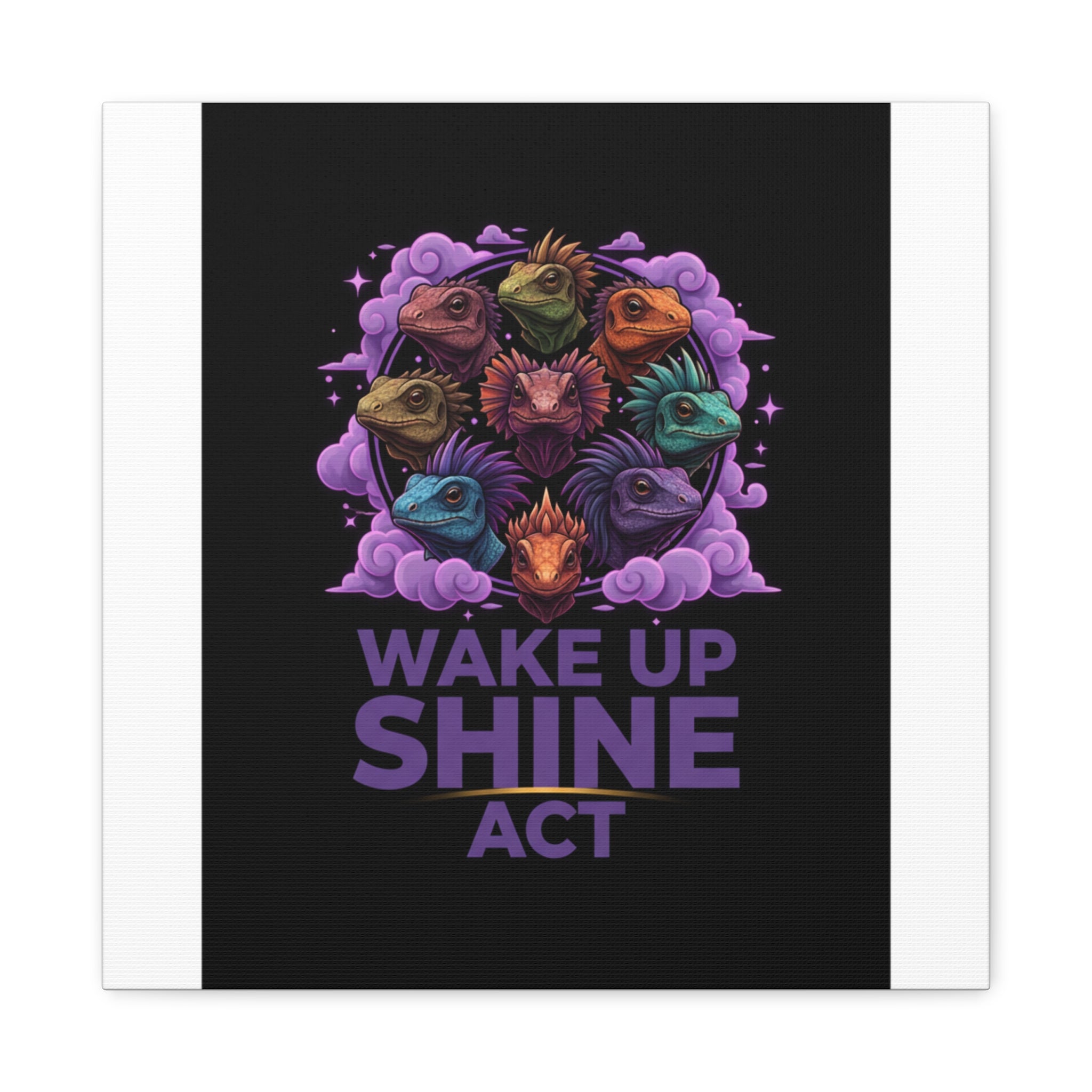 Wake Up Shine Act Canvas | IWD Feminist Slogan, Empowerment Typography