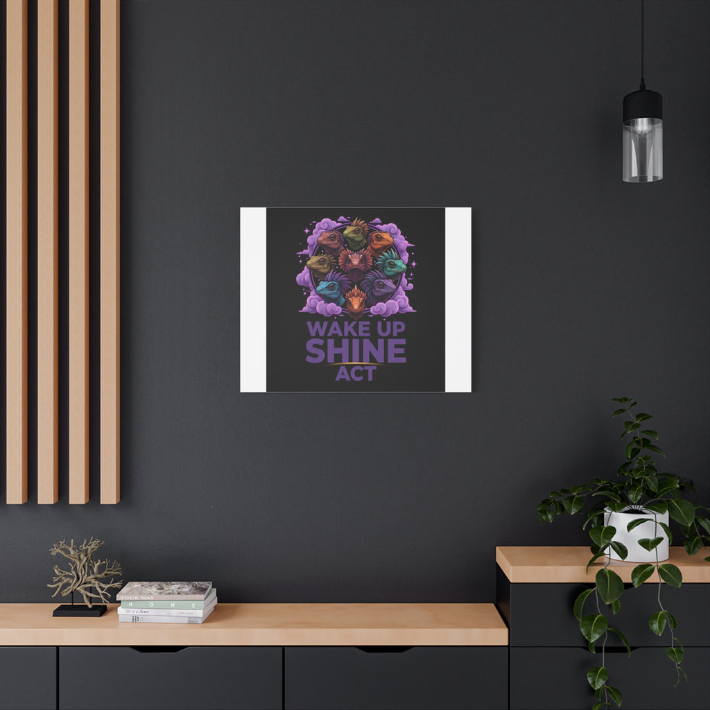 Wake Up Shine Act Canvas | IWD Feminist Slogan, Empowerment Typography