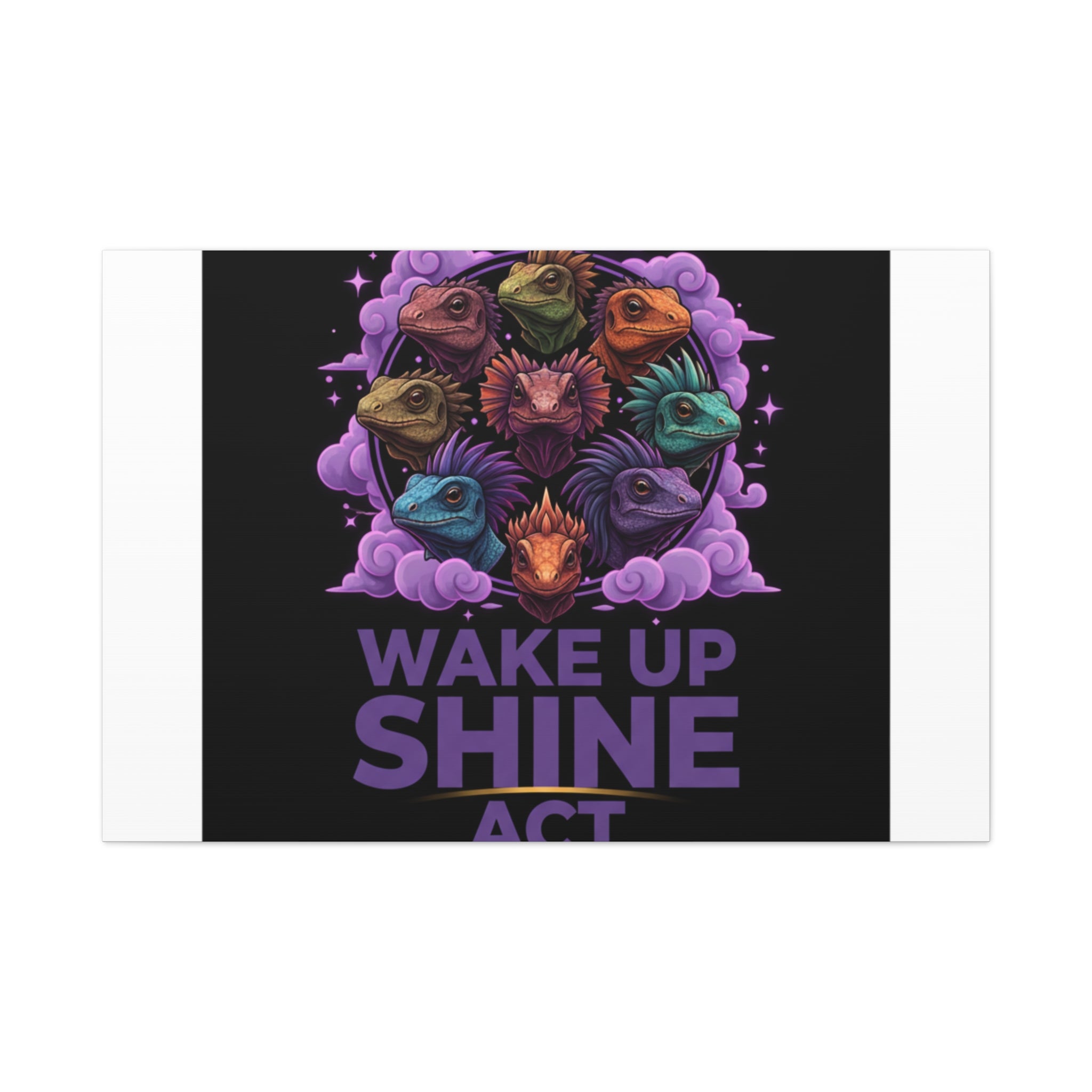 Wake Up Shine Act Canvas | IWD Feminist Slogan, Empowerment Typography