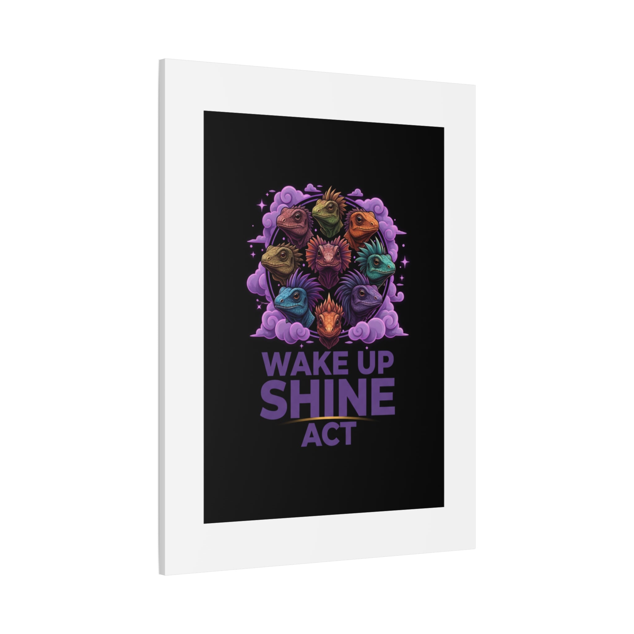 Wake Up Shine Act Canvas | IWD Feminist Slogan, Empowerment Typography
