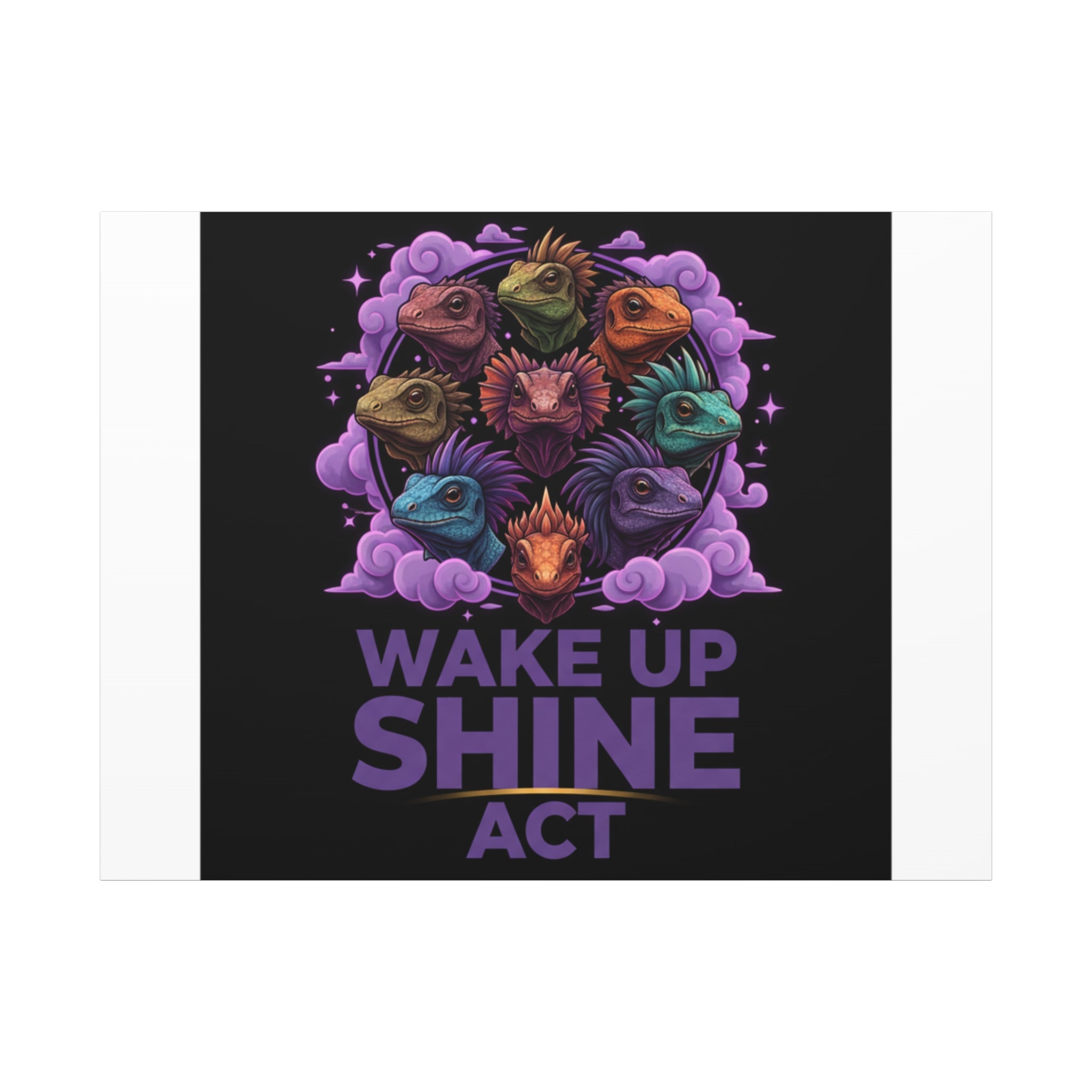 Wake Up Shine Act Canvas | IWD Feminist Slogan, Empowerment Typography