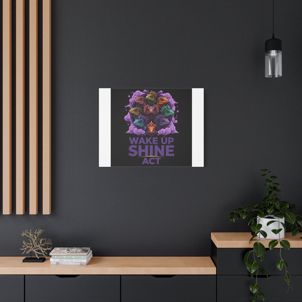 Wake Up Shine Act Canvas | IWD Feminist Slogan, Empowerment Typography