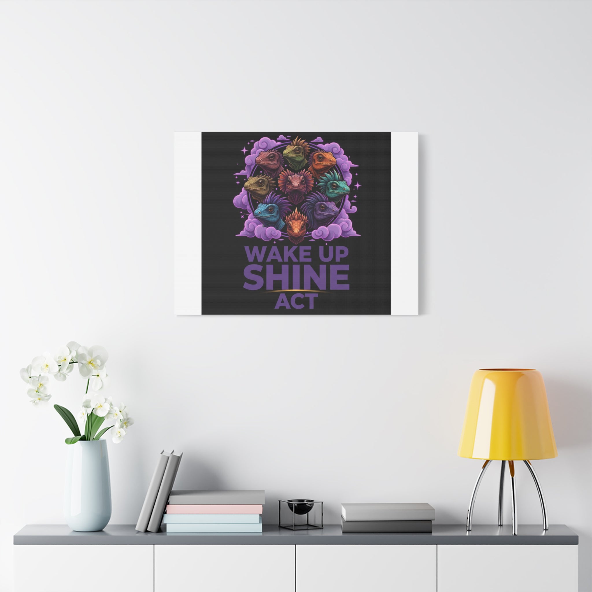 Wake Up Shine Act Canvas | IWD Feminist Slogan, Empowerment Typography
