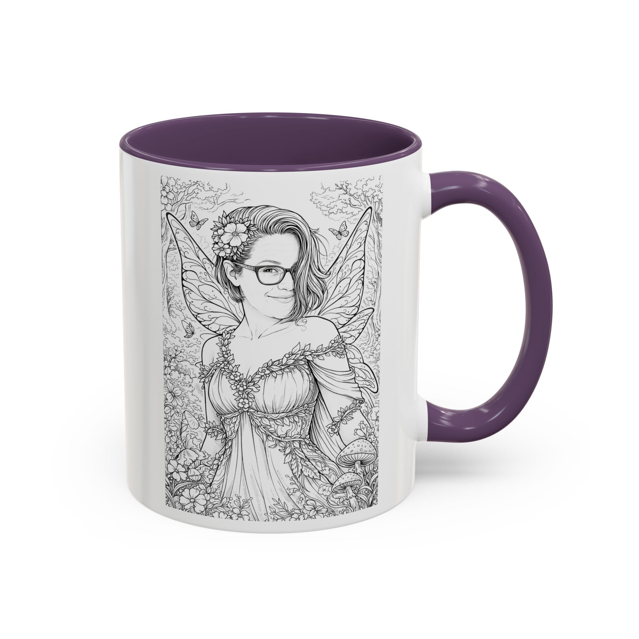 Personalized Fairy Portrait Coffee Mug – Custom Photo to Fantasy Illustration