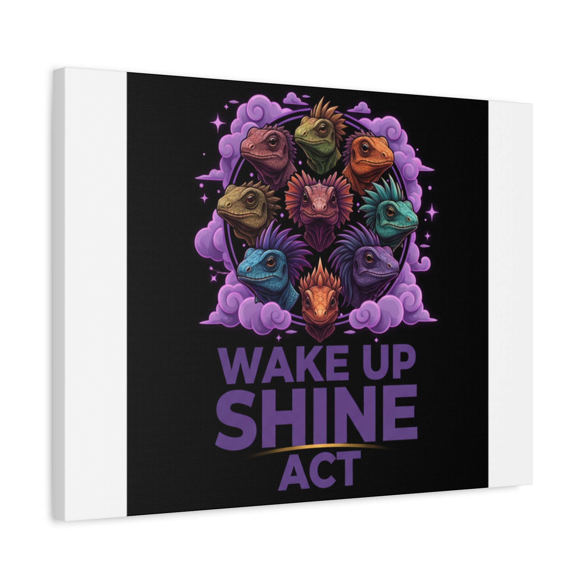 Wake Up Shine Act Canvas | IWD Feminist Slogan, Empowerment Typography