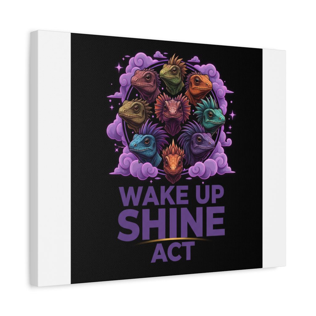 Wake Up Shine Act Canvas | IWD Feminist Slogan, Empowerment Typography