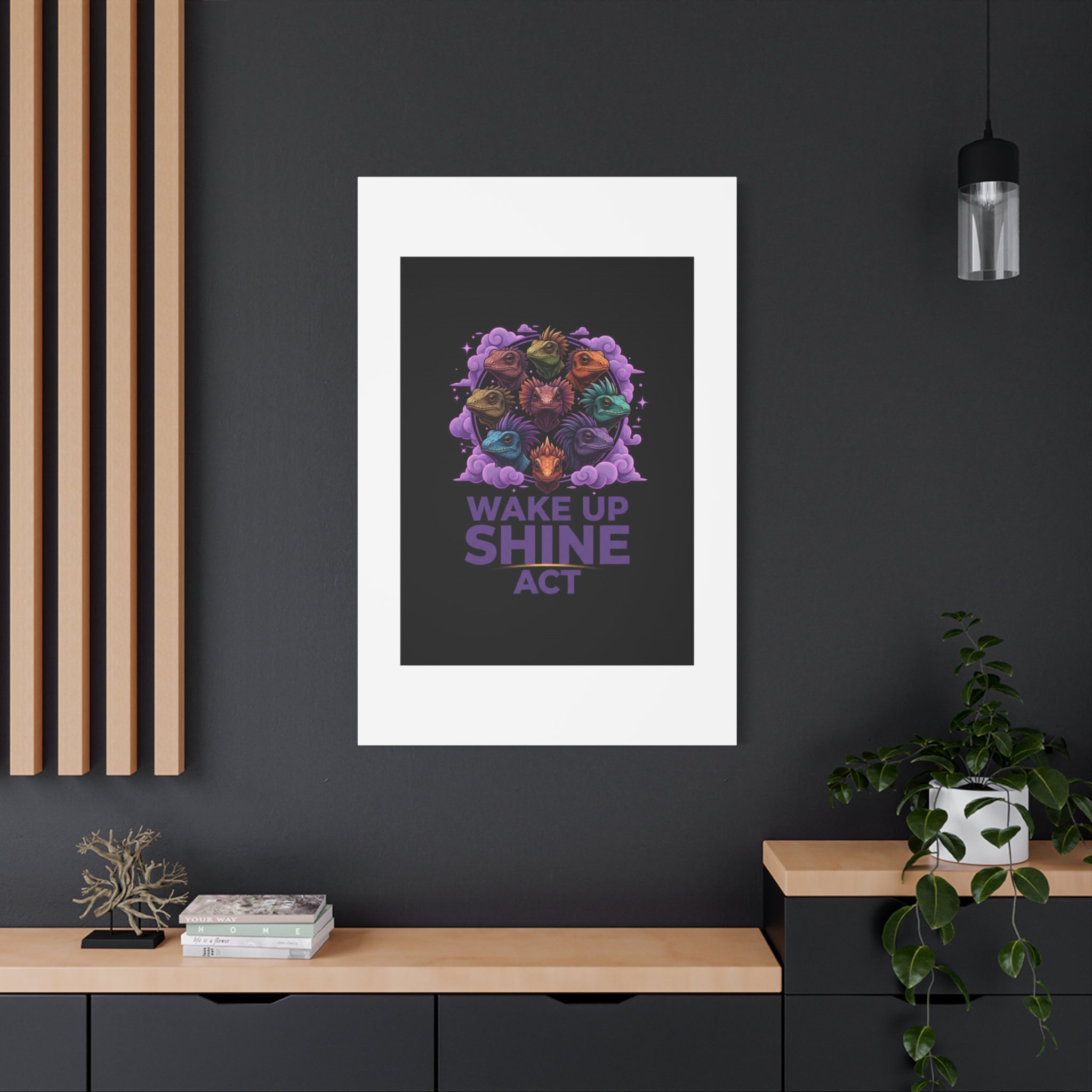 Wake Up Shine Act Canvas | IWD Feminist Slogan, Empowerment Typography
