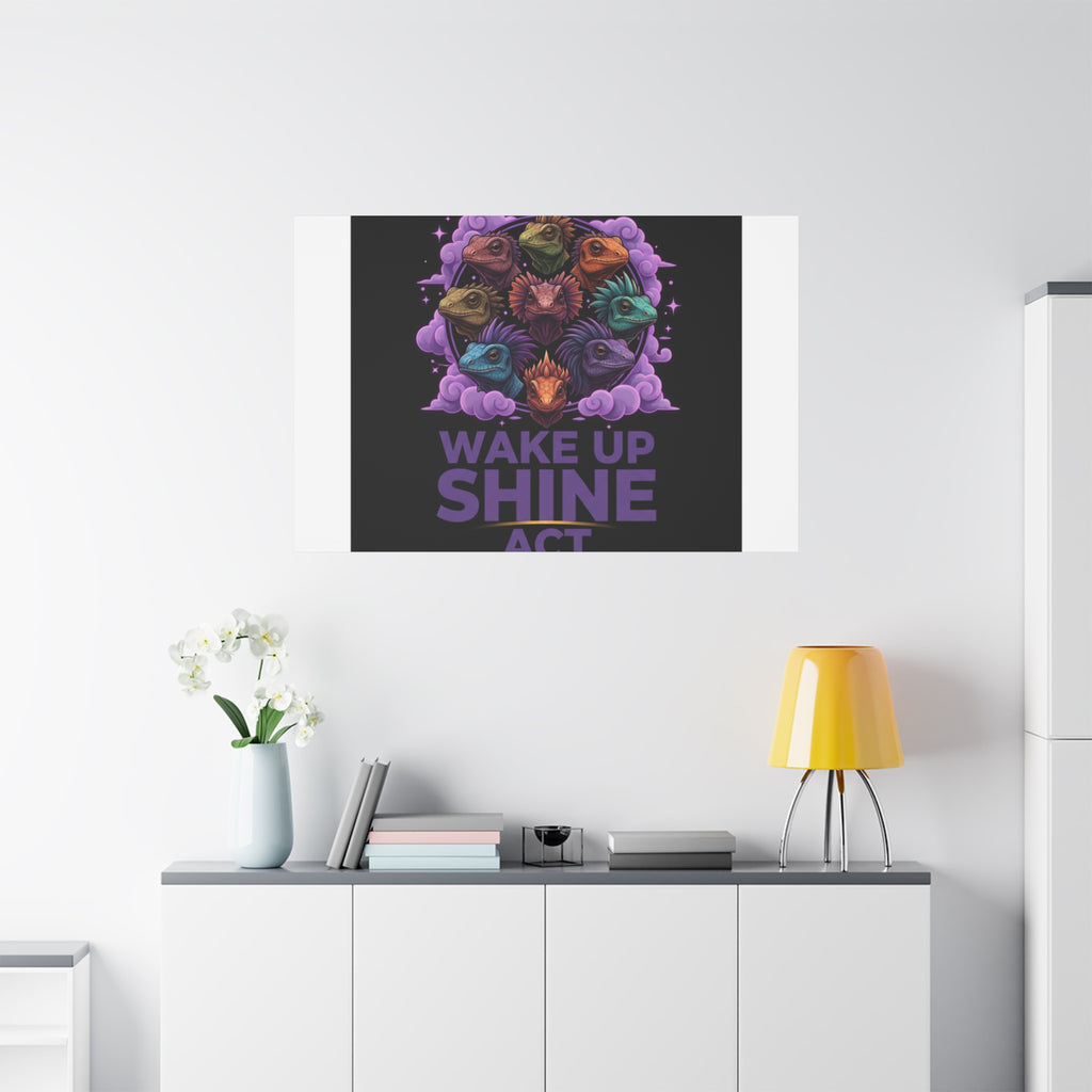 Wake Up Shine Act Canvas | IWD Feminist Slogan, Empowerment Typography