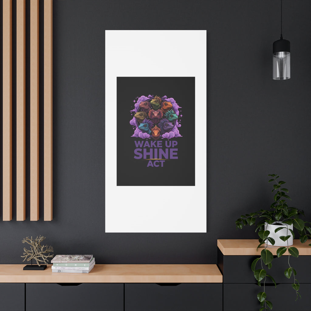 Wake Up Shine Act Canvas | IWD Feminist Slogan, Empowerment Typography
