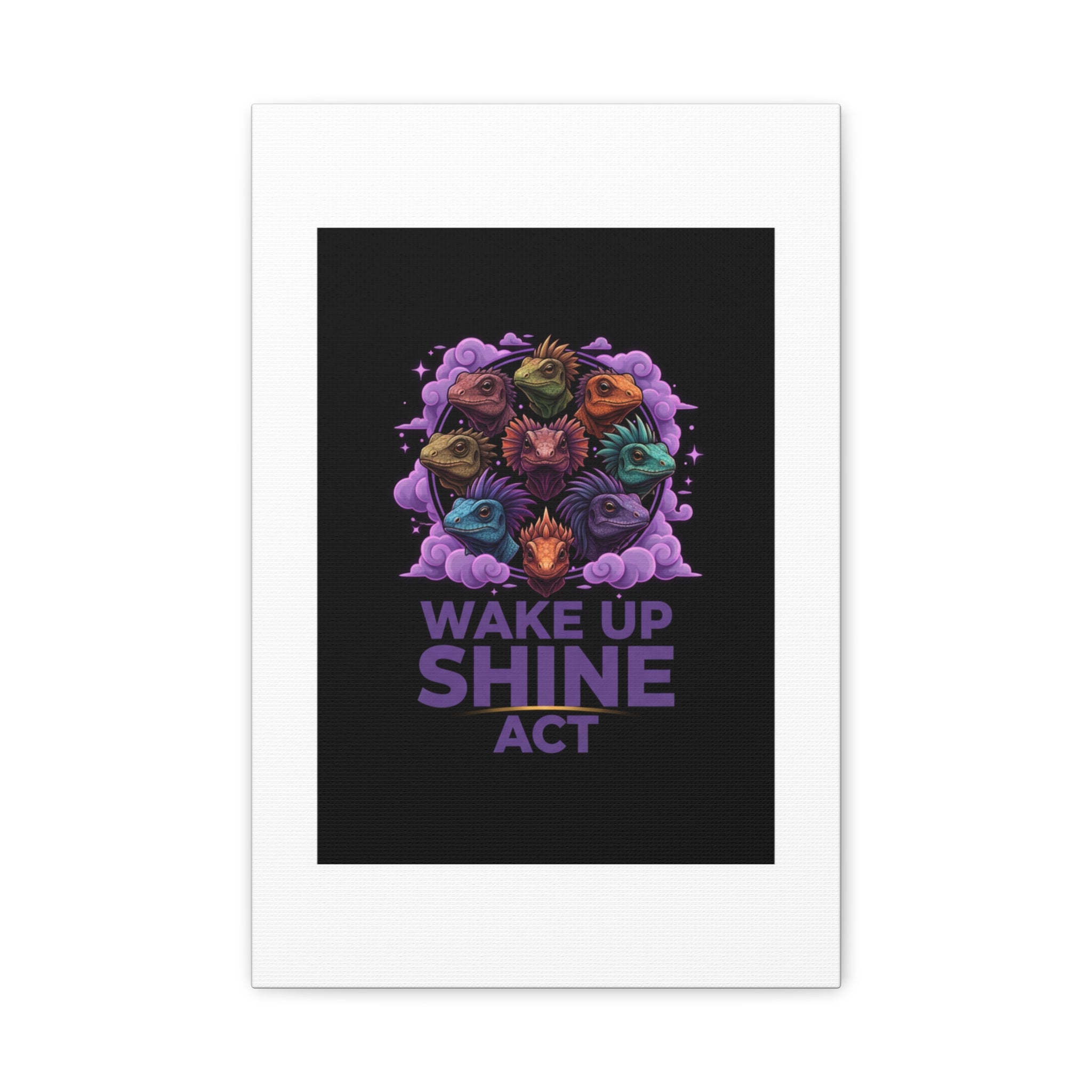 Wake Up Shine Act Canvas | IWD Feminist Slogan, Empowerment Typography