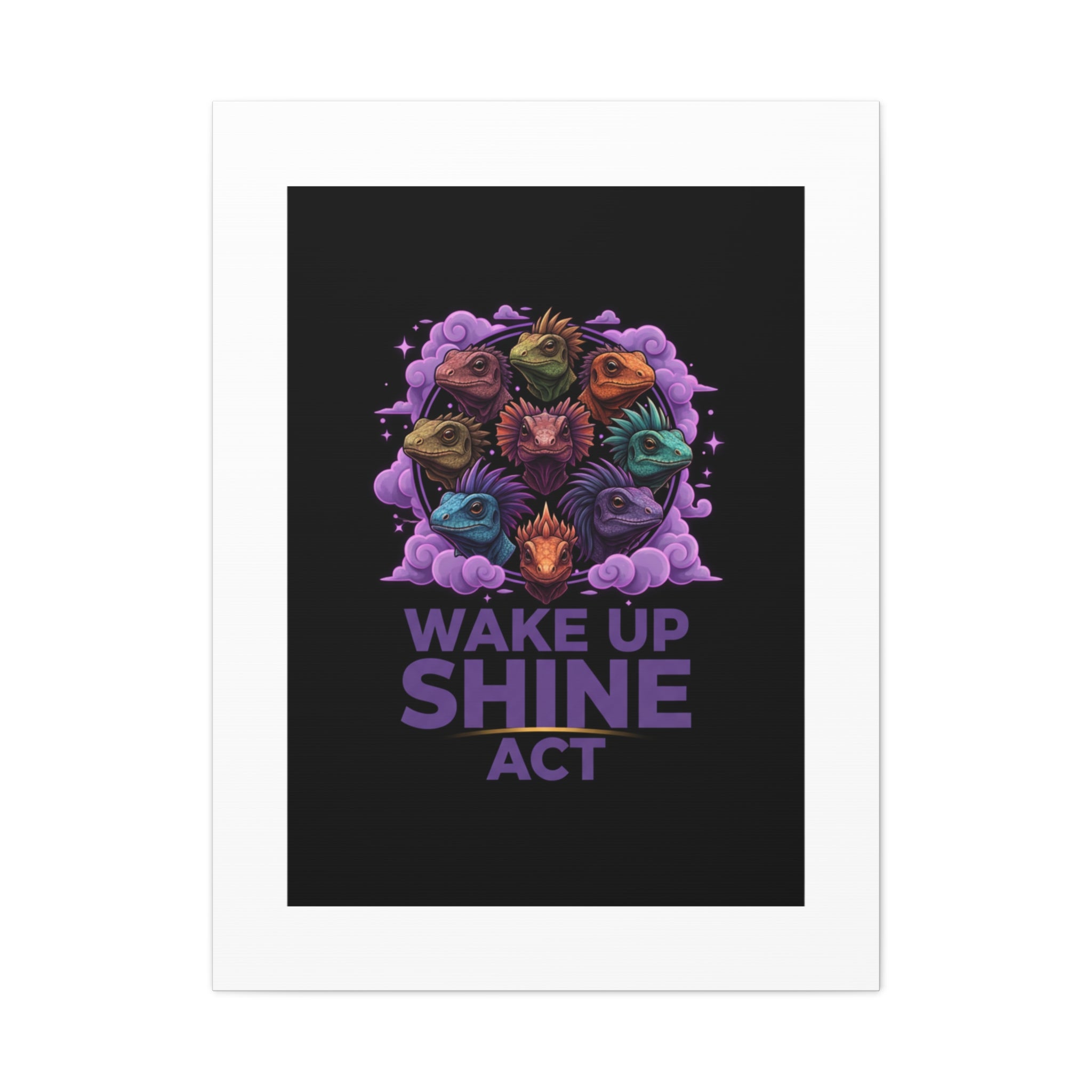 Wake Up Shine Act Canvas | IWD Feminist Slogan, Empowerment Typography