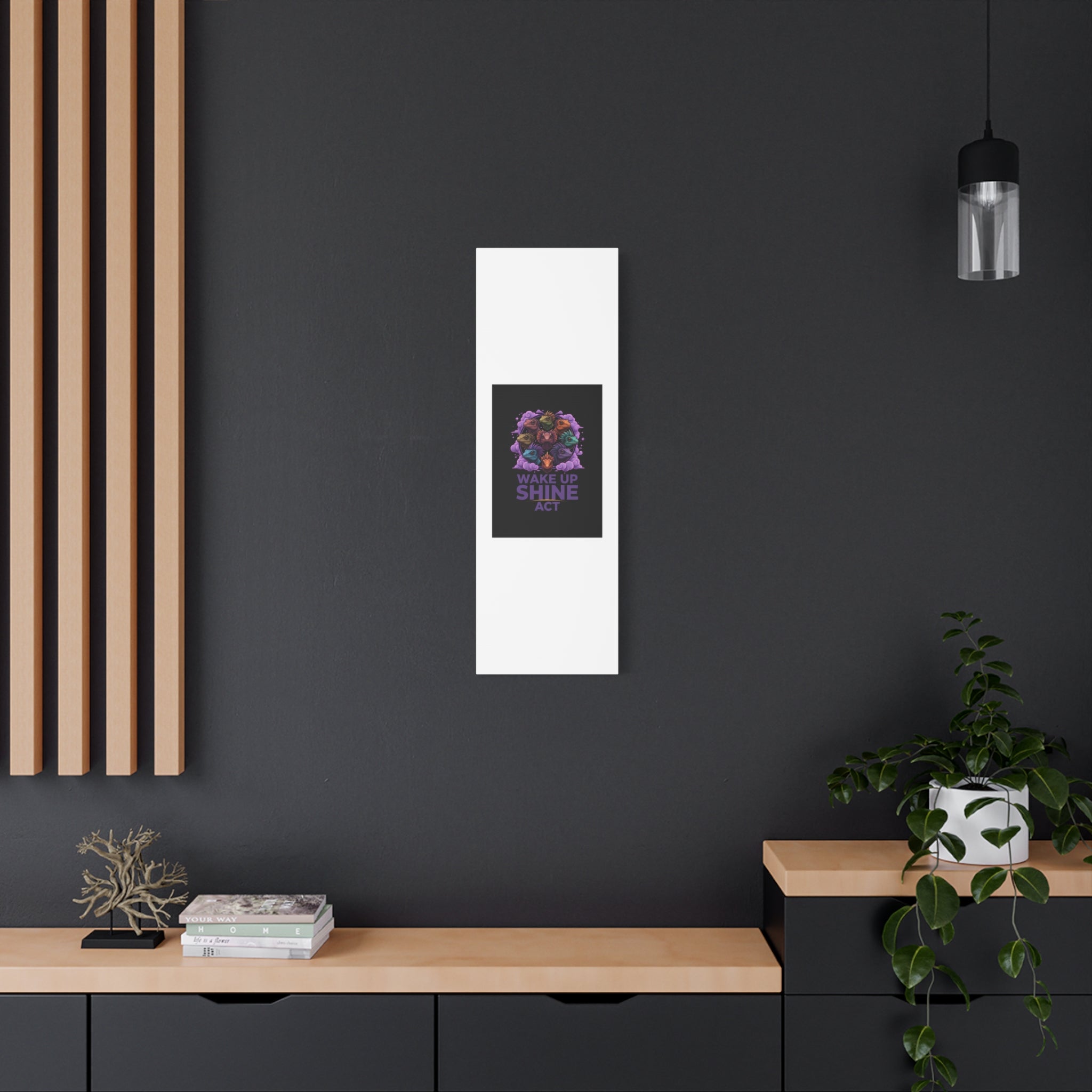 Wake Up Shine Act Canvas | IWD Feminist Slogan, Empowerment Typography