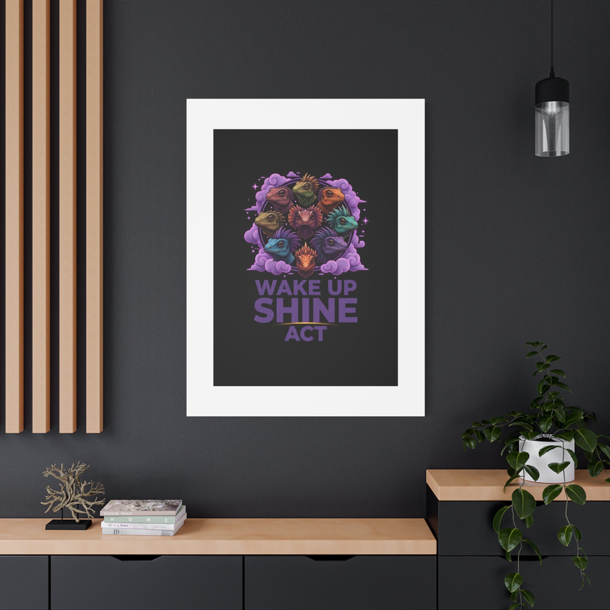 Wake Up Shine Act Canvas | IWD Feminist Slogan, Empowerment Typography