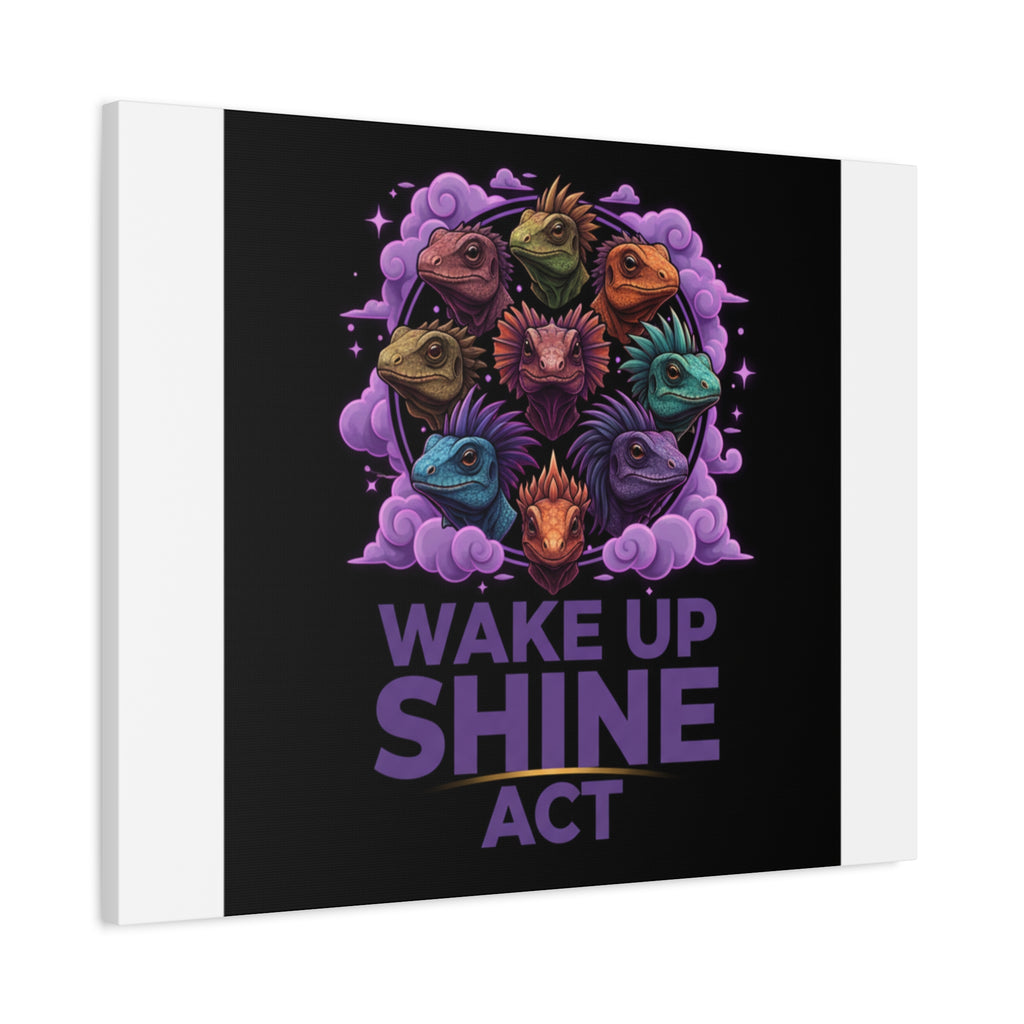 Wake Up Shine Act Canvas | IWD Feminist Slogan, Empowerment Typography