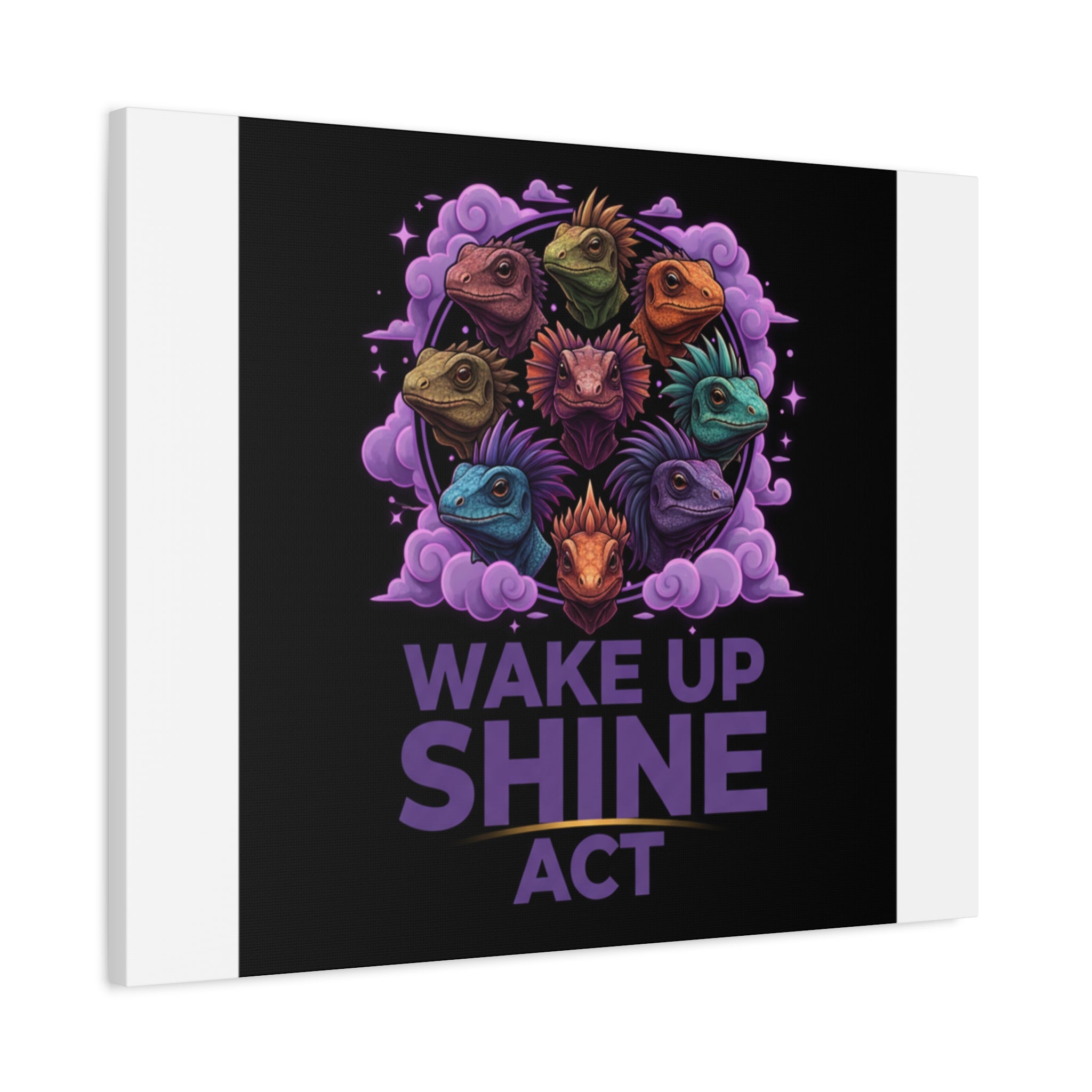 Wake Up Shine Act Canvas | IWD Feminist Slogan, Empowerment Typography