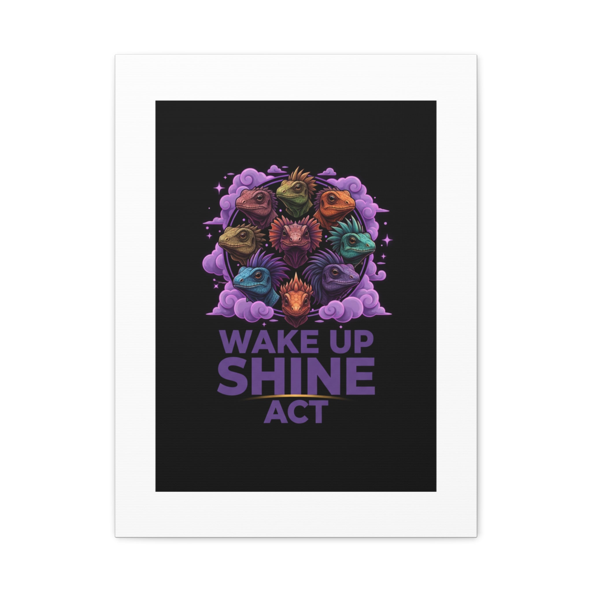 Wake Up Shine Act Canvas | IWD Feminist Slogan, Empowerment Typography