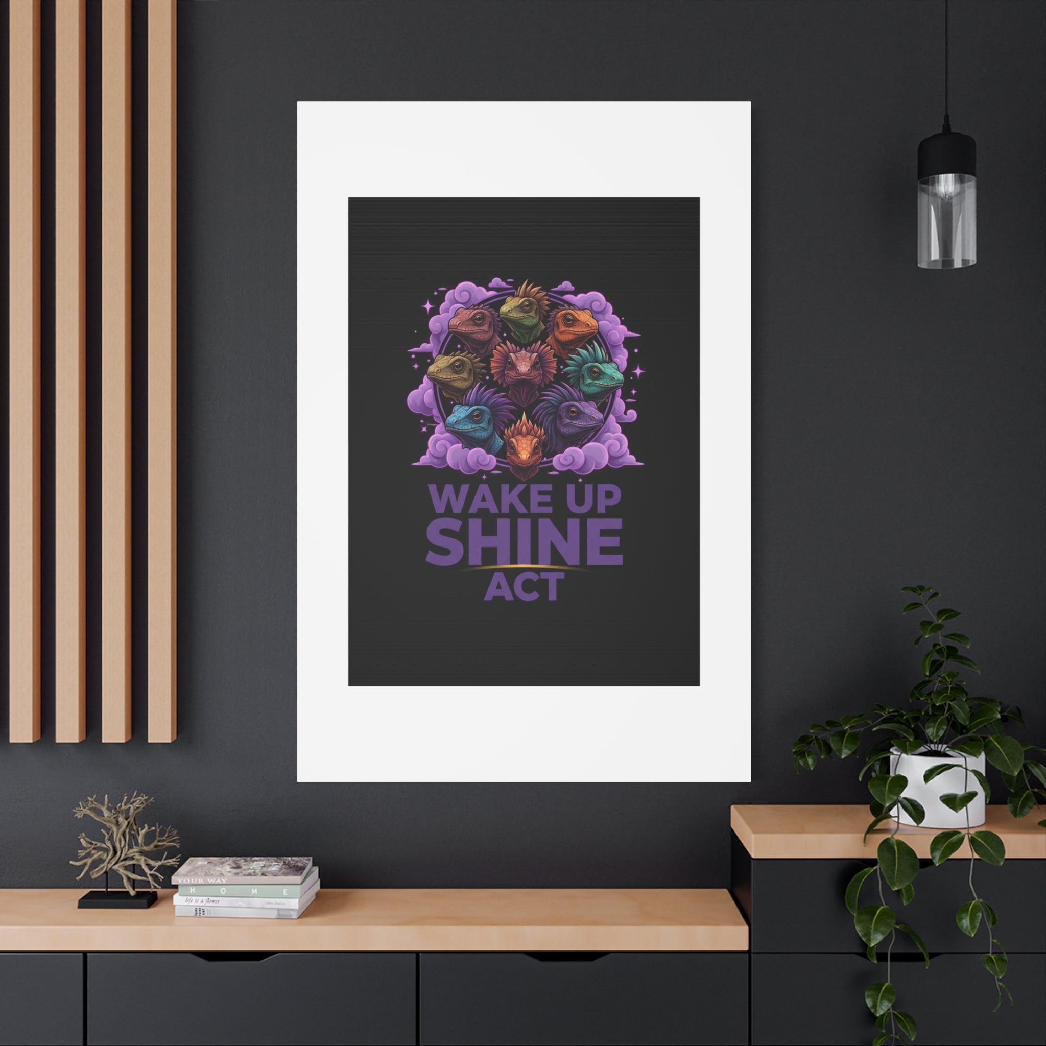 Wake Up Shine Act Canvas | IWD Feminist Slogan, Empowerment Typography