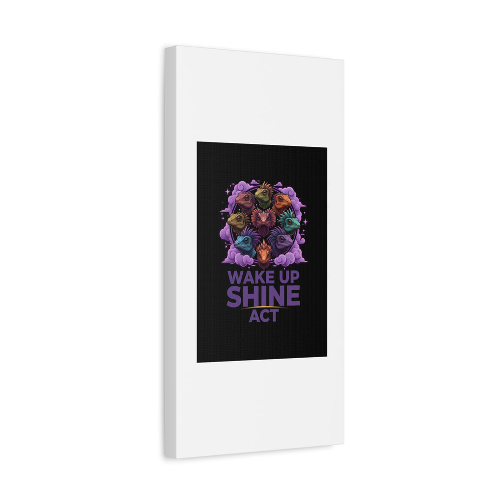 Wake Up Shine Act Canvas | IWD Feminist Slogan, Empowerment Typography