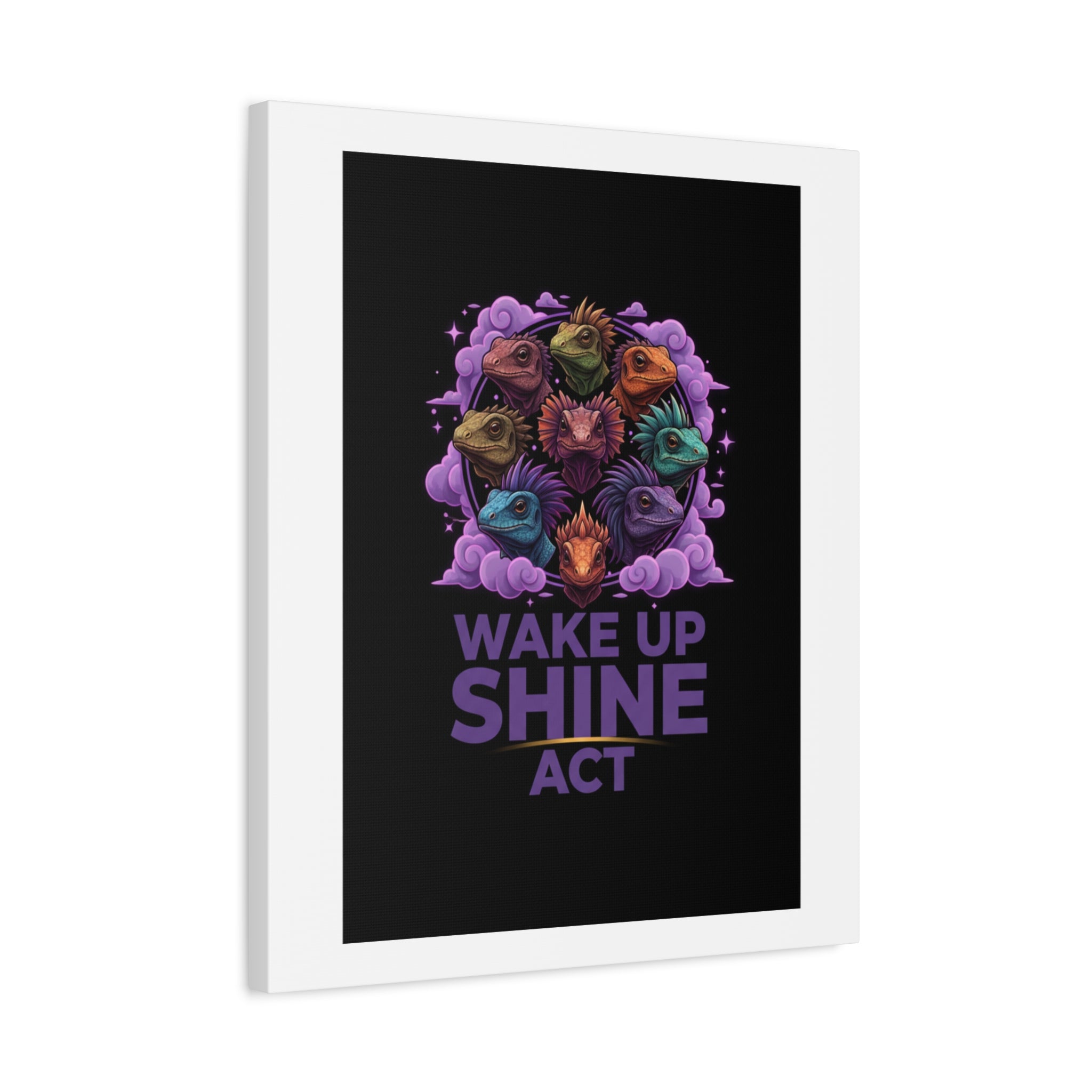 Wake Up Shine Act Canvas | IWD Feminist Slogan, Empowerment Typography