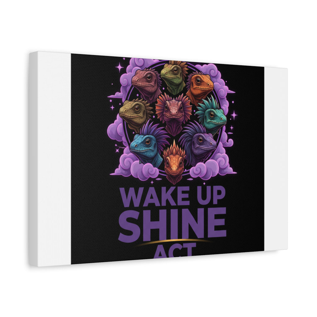 Wake Up Shine Act Canvas | IWD Feminist Slogan, Empowerment Typography