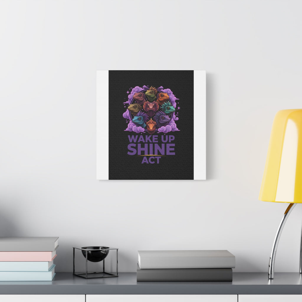 Wake Up Shine Act Canvas | IWD Feminist Slogan, Empowerment Typography