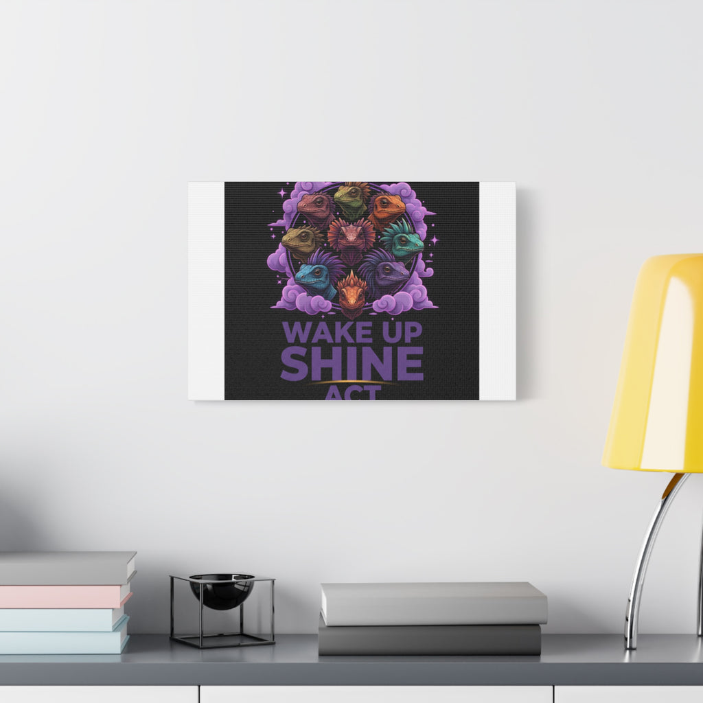 Wake Up Shine Act Canvas | IWD Feminist Slogan, Empowerment Typography