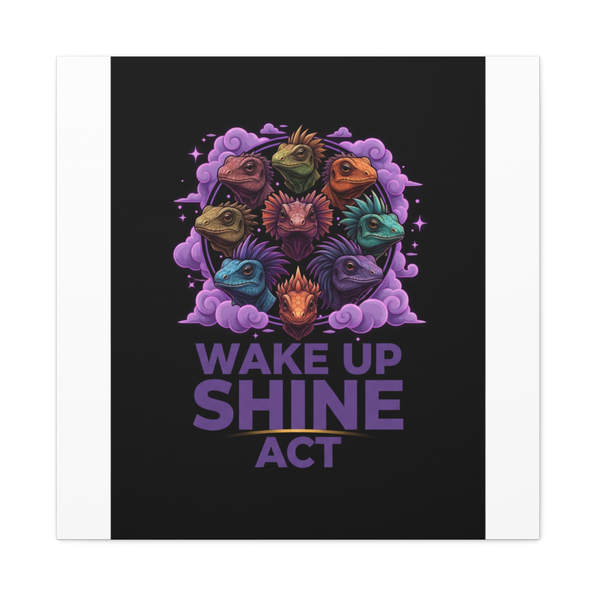 Wake Up Shine Act Canvas | IWD Feminist Slogan, Empowerment Typography