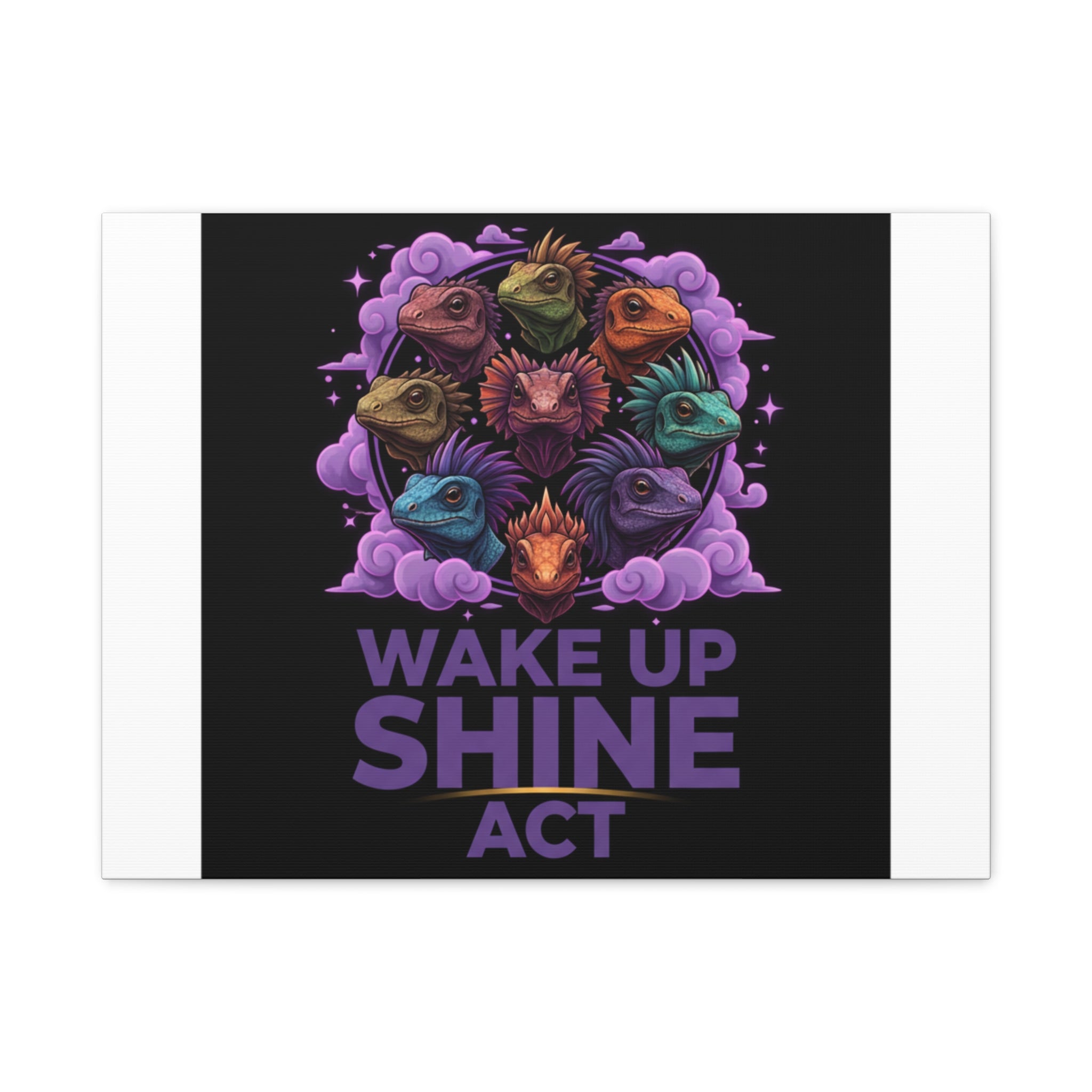 Wake Up Shine Act Canvas | IWD Feminist Slogan, Empowerment Typography