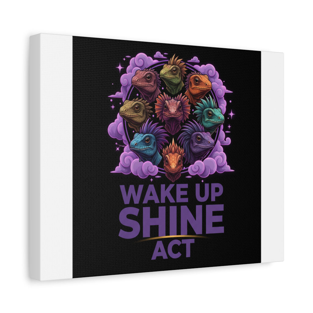 Wake Up Shine Act Canvas | IWD Feminist Slogan, Empowerment Typography