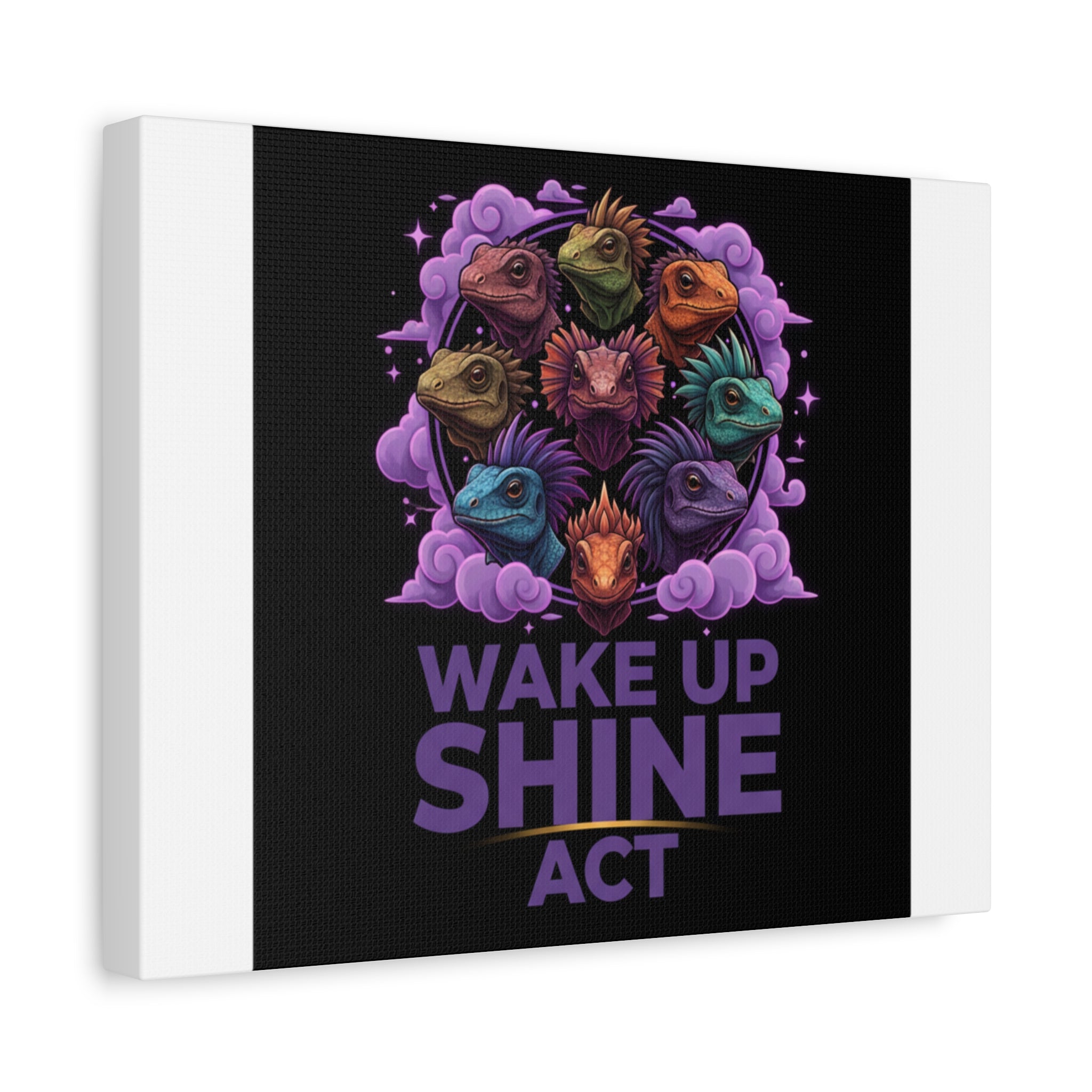 Wake Up Shine Act Canvas | IWD Feminist Slogan, Empowerment Typography