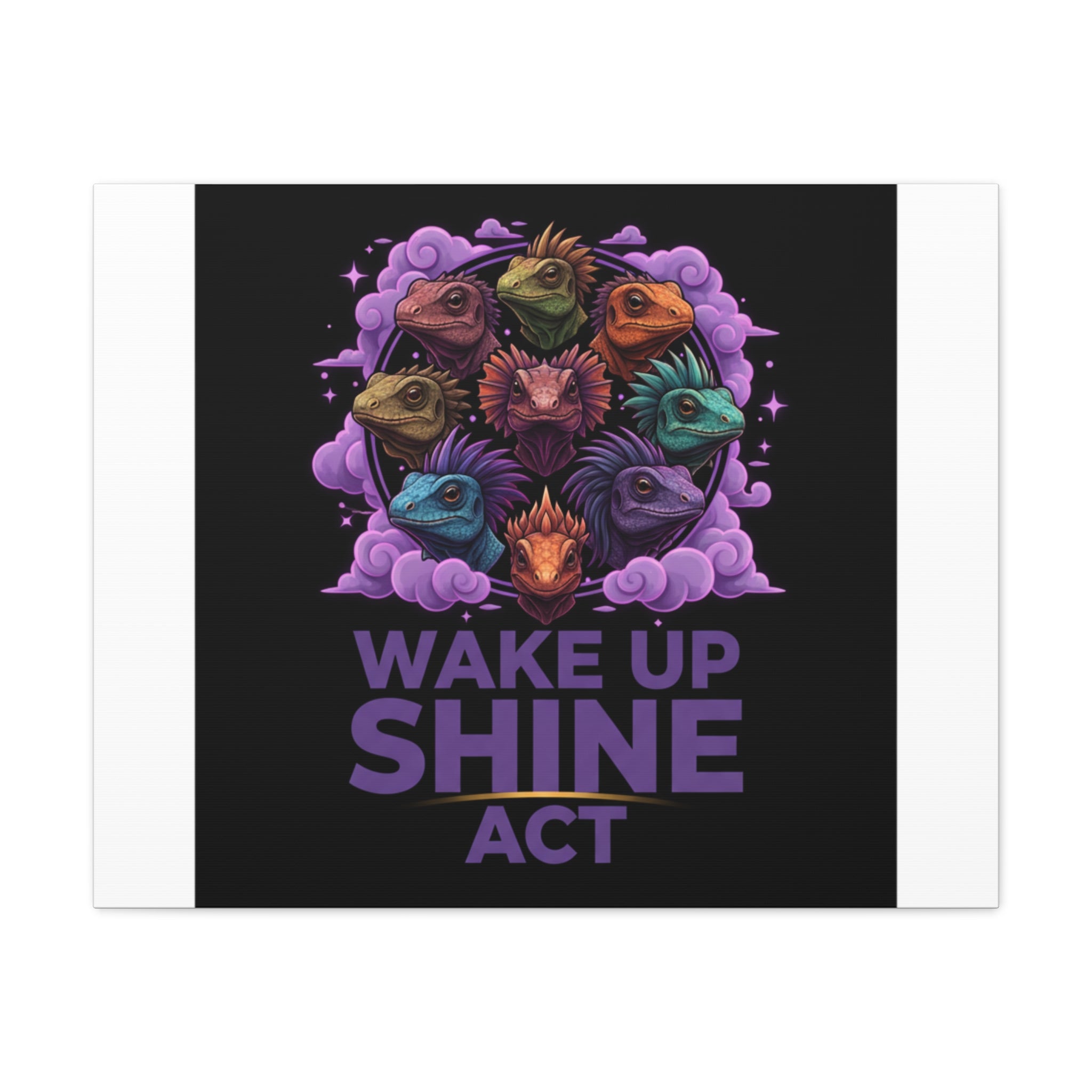 Wake Up Shine Act Canvas | IWD Feminist Slogan, Empowerment Typography