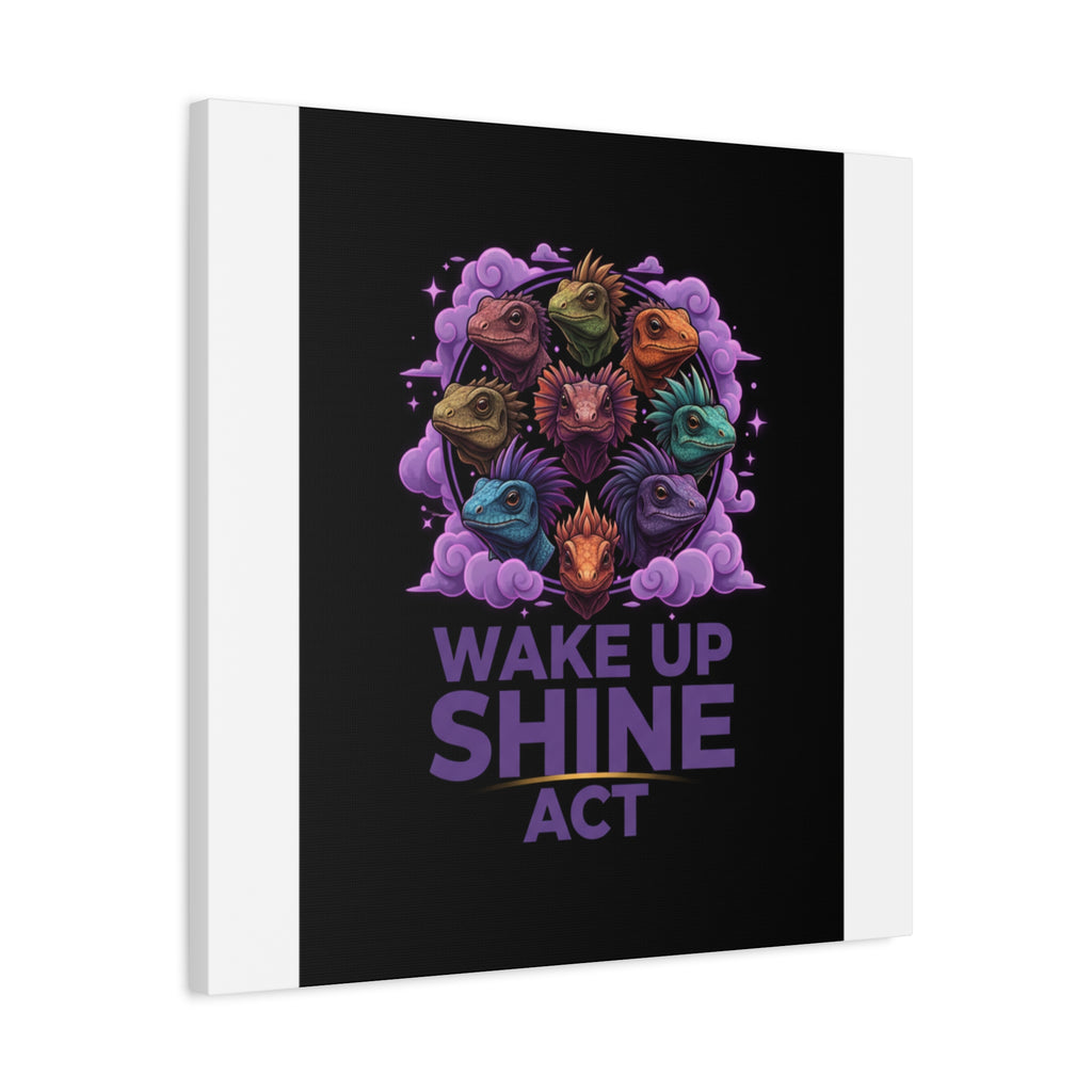Wake Up Shine Act Canvas | IWD Feminist Slogan, Empowerment Typography