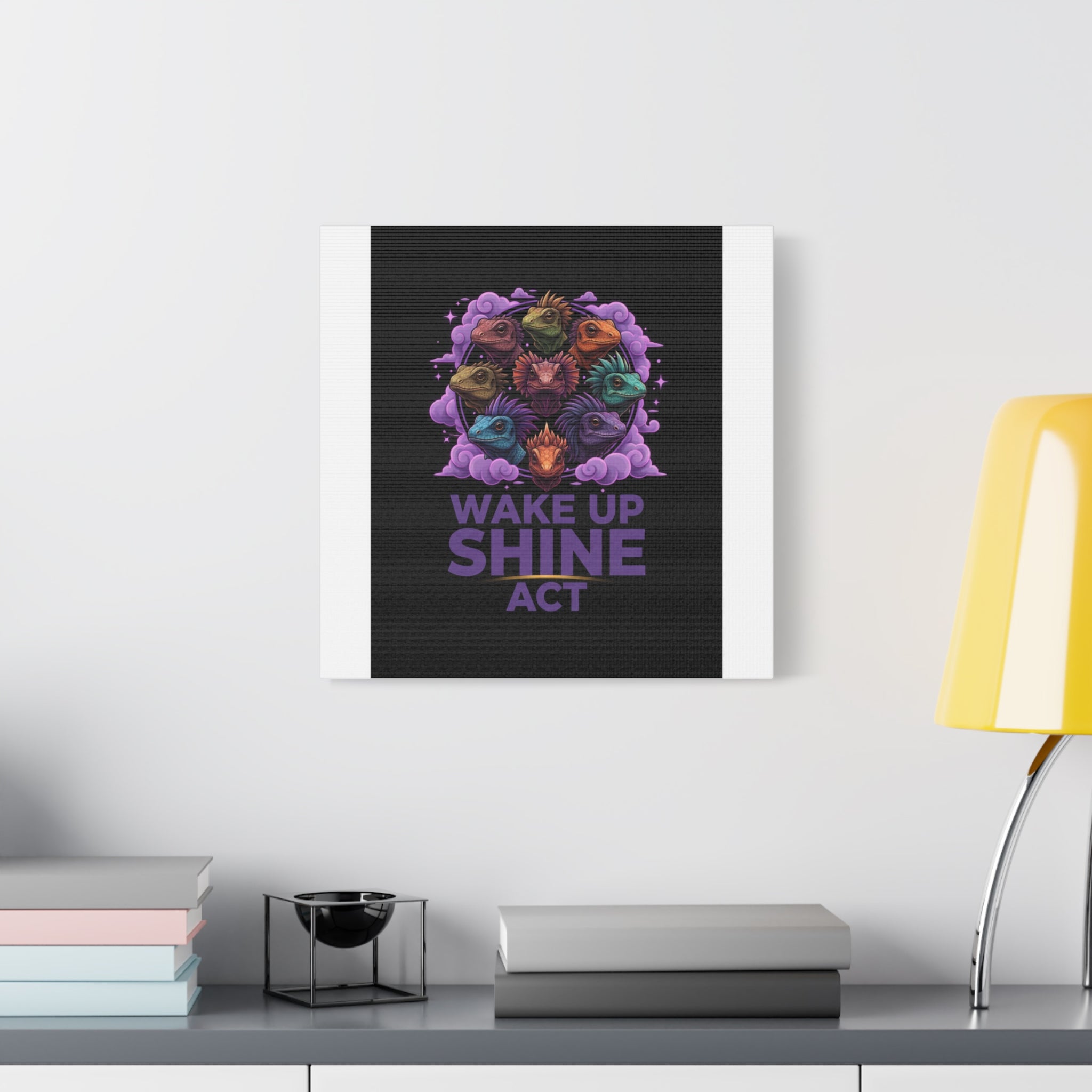 Wake Up Shine Act Canvas | IWD Feminist Slogan, Empowerment Typography