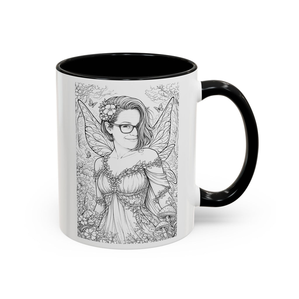 Personalized Fairy Portrait Coffee Mug – Custom Photo to Fantasy Illustration