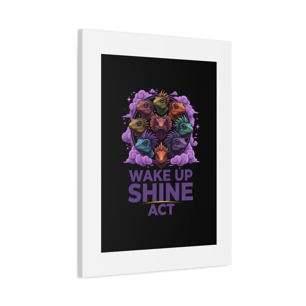 Wake Up Shine Act Canvas | IWD Feminist Slogan, Empowerment Typography