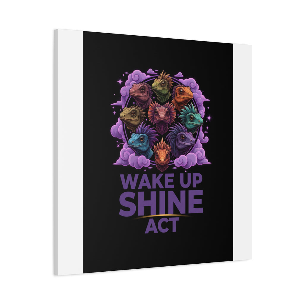 Wake Up Shine Act Canvas | IWD Feminist Slogan, Empowerment Typography