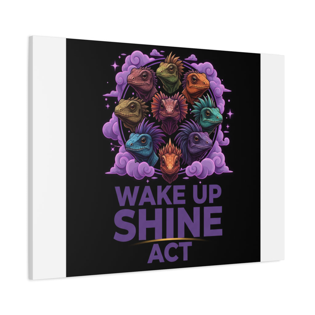 Wake Up Shine Act Canvas | IWD Feminist Slogan, Empowerment Typography