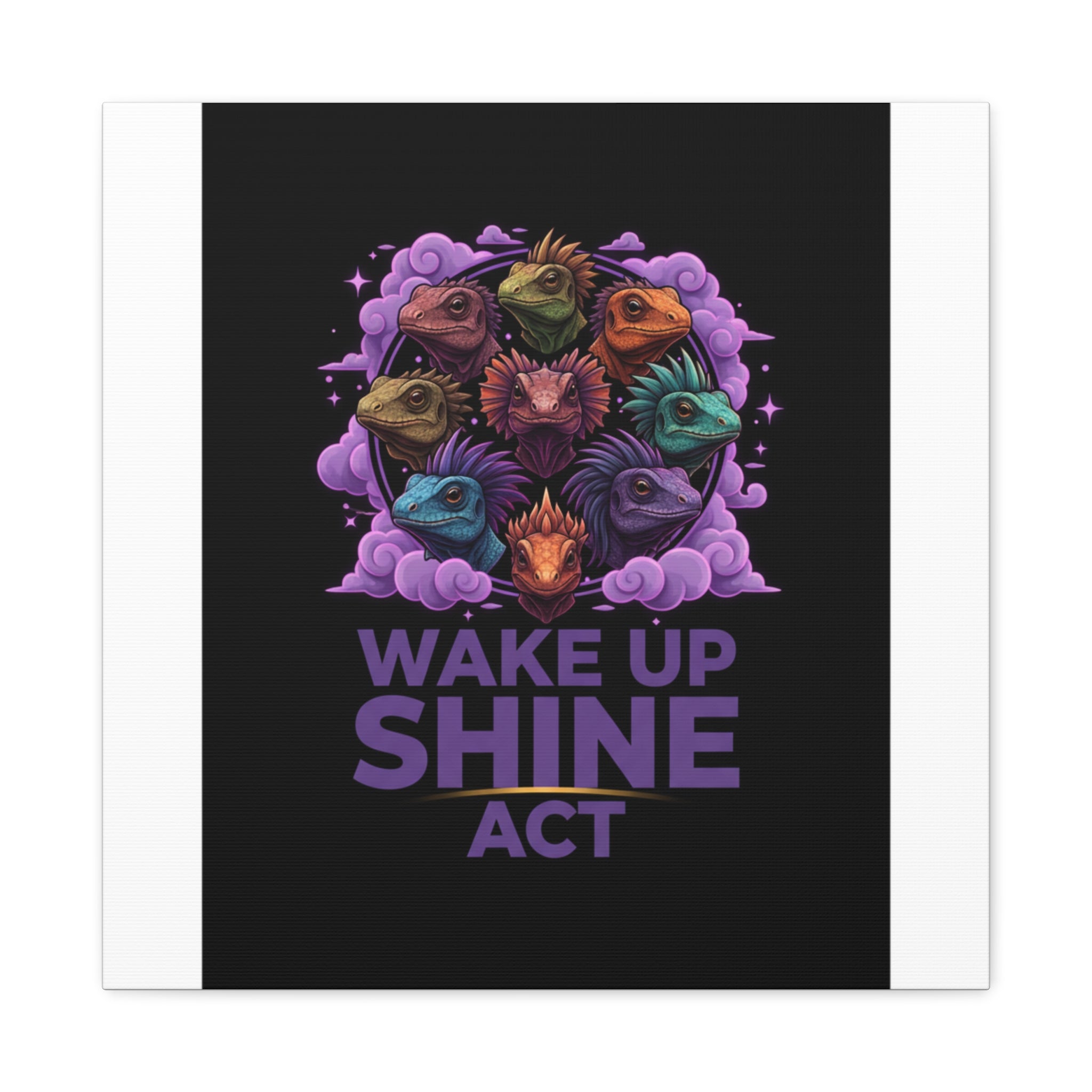 Wake Up Shine Act Canvas | IWD Feminist Slogan, Empowerment Typography