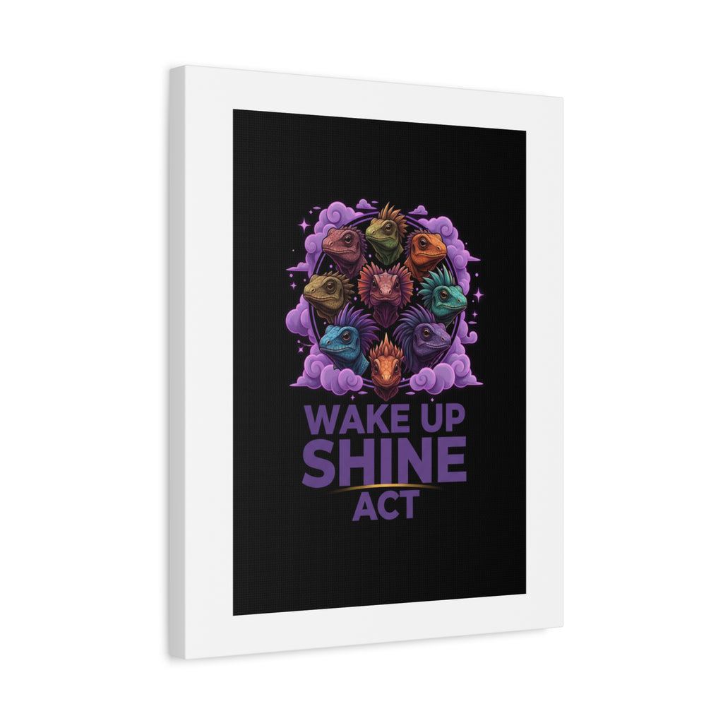 Wake Up Shine Act Canvas | IWD Feminist Slogan, Empowerment Typography