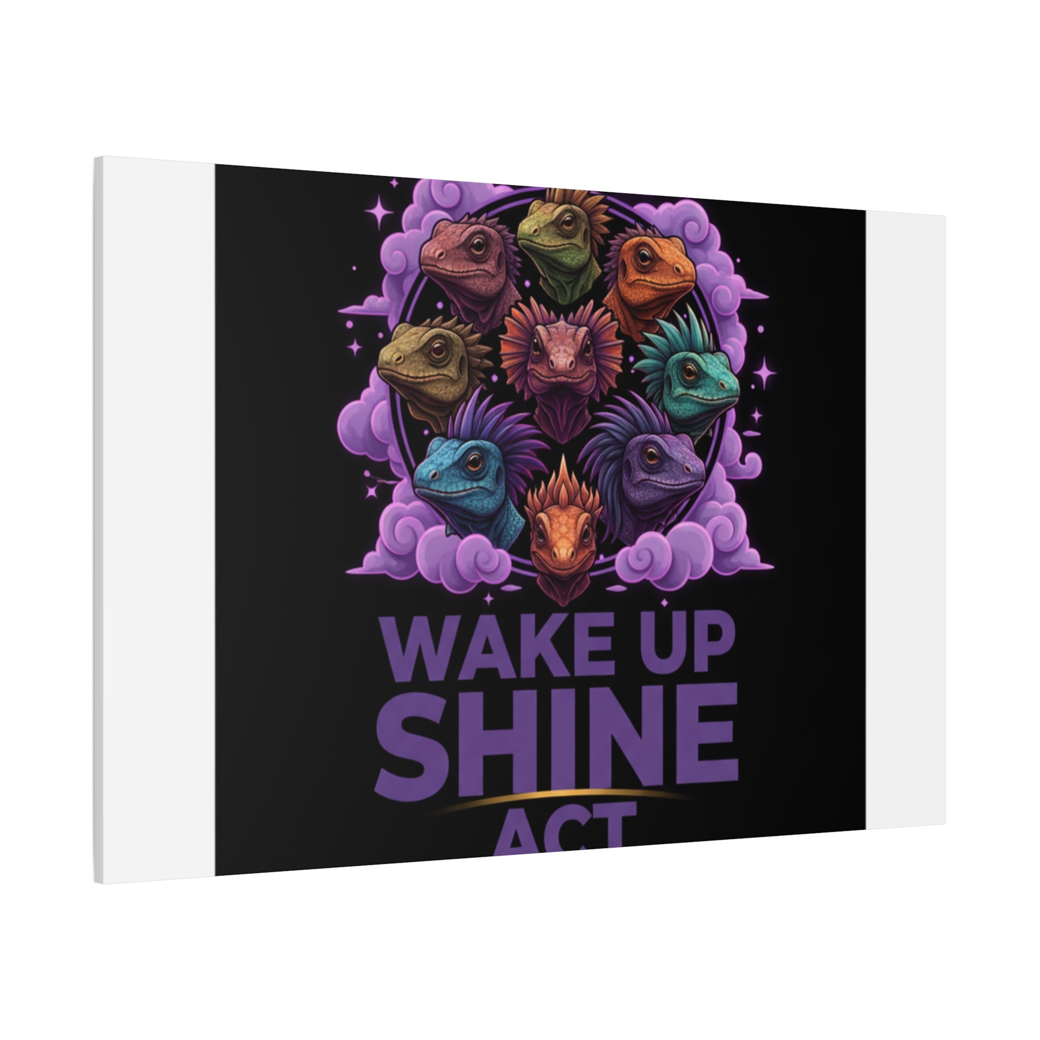 Wake Up Shine Act Canvas | IWD Feminist Slogan, Empowerment Typography