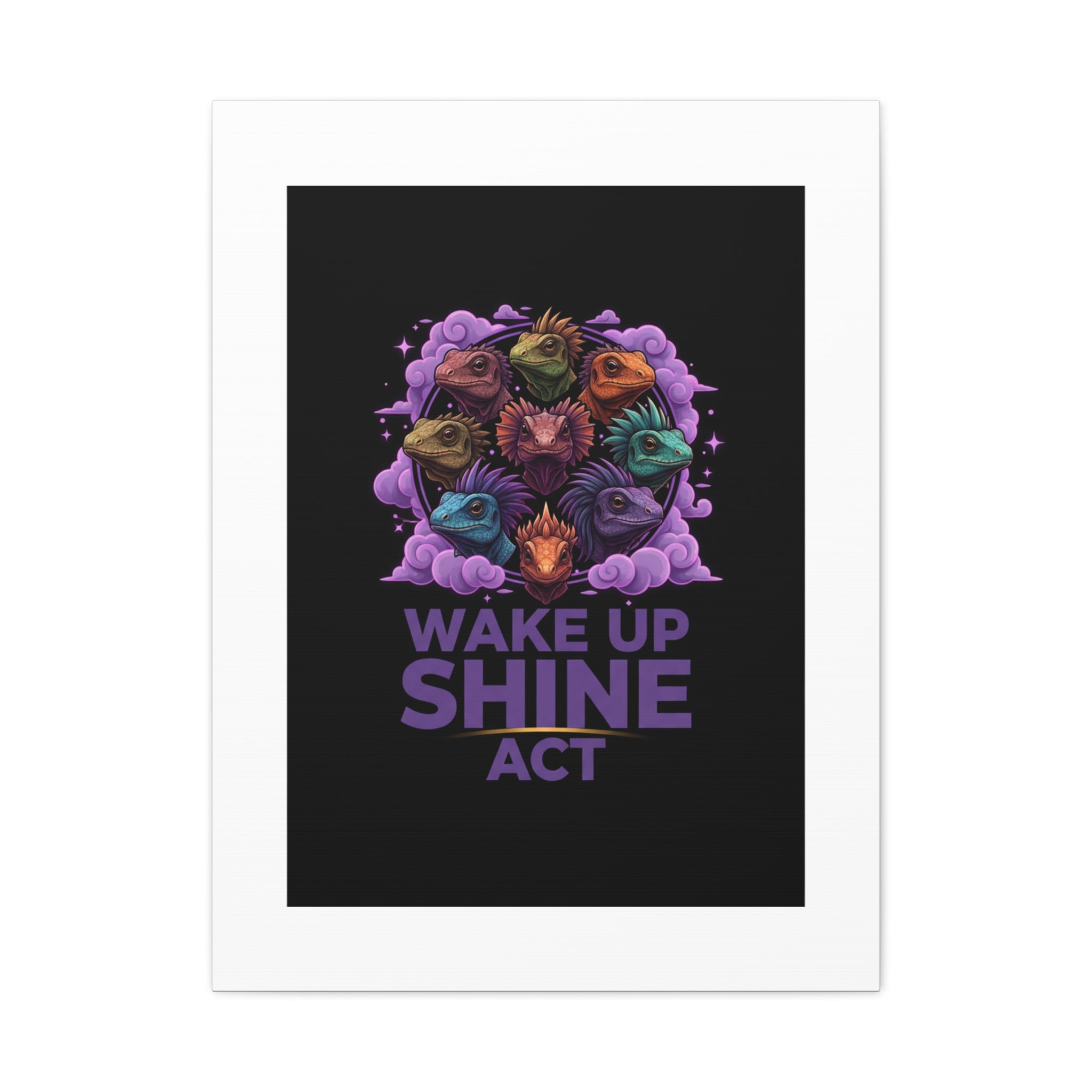 Wake Up Shine Act Canvas | IWD Feminist Slogan, Empowerment Typography