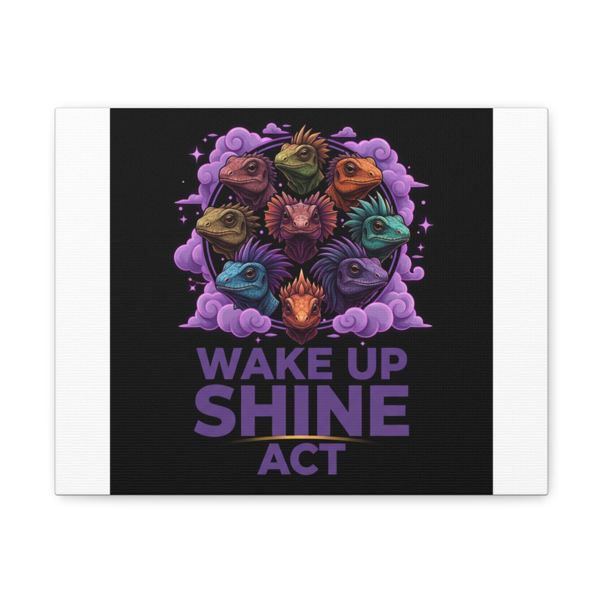 Wake Up Shine Act Canvas | IWD Feminist Slogan, Empowerment Typography
