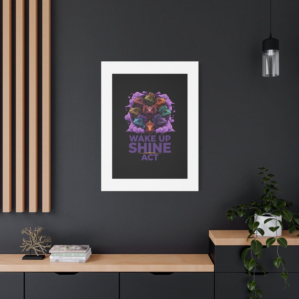 Wake Up Shine Act Canvas | IWD Feminist Slogan, Empowerment Typography
