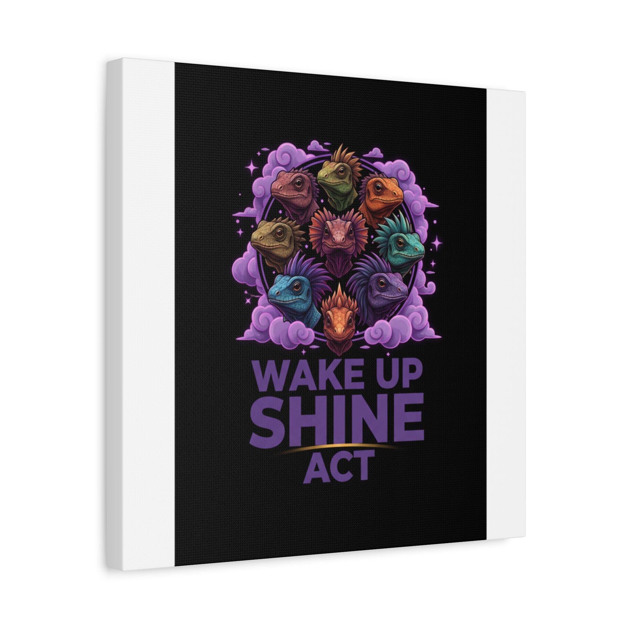 Wake Up Shine Act Canvas | IWD Feminist Slogan, Empowerment Typography