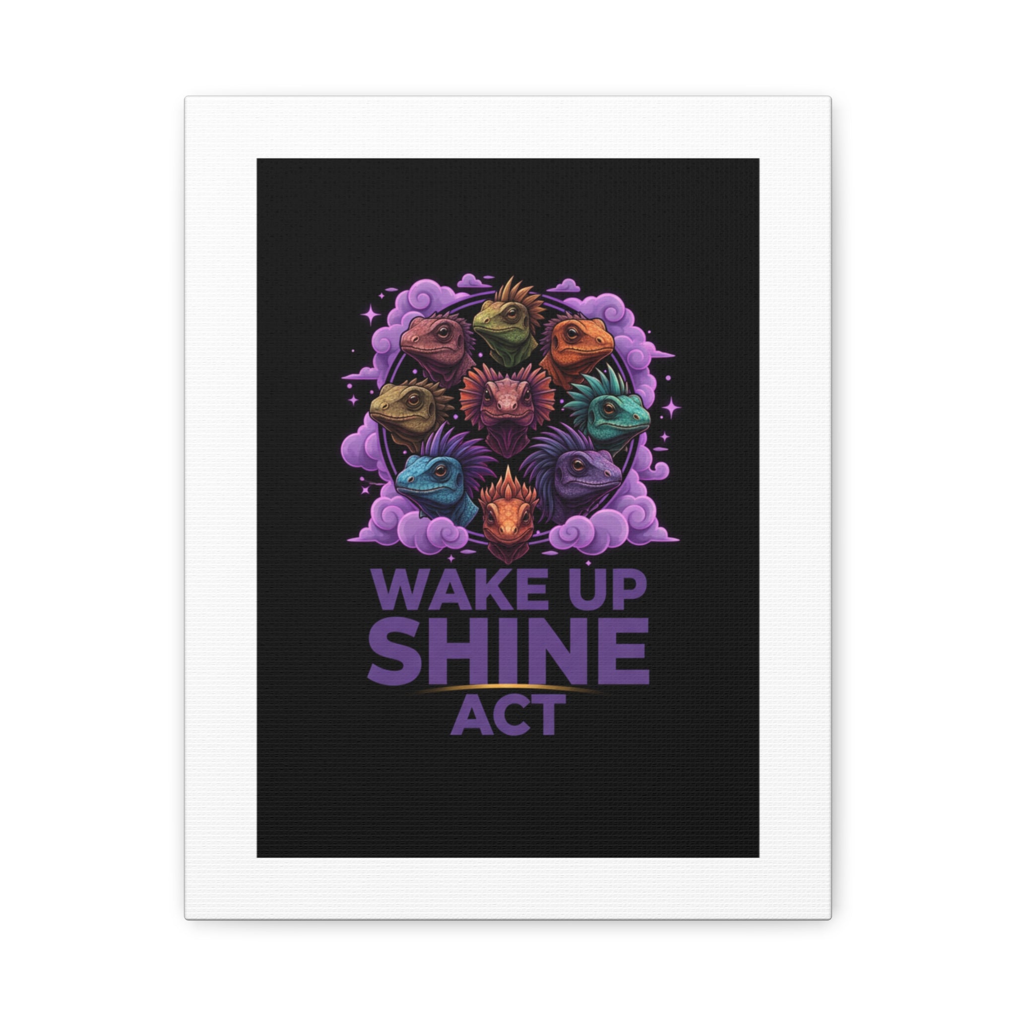 Wake Up Shine Act Canvas | IWD Feminist Slogan, Empowerment Typography