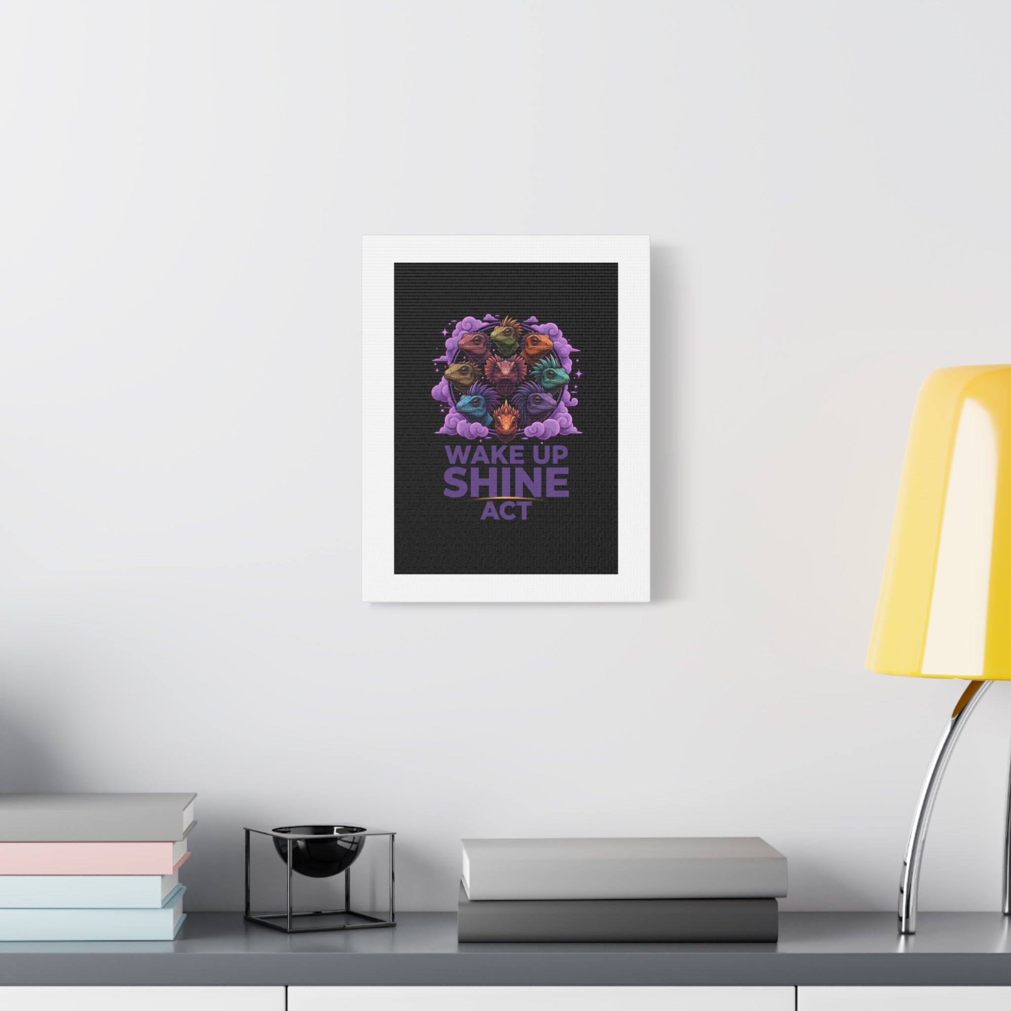 Wake Up Shine Act Canvas | IWD Feminist Slogan, Empowerment Typography