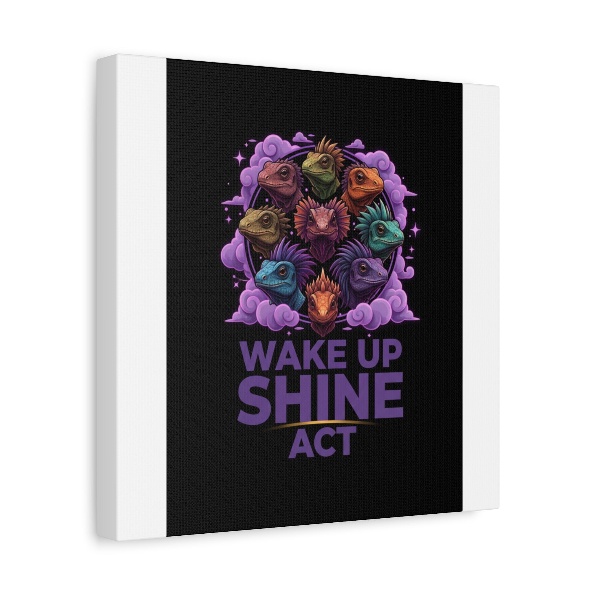 Wake Up Shine Act Canvas | IWD Feminist Slogan, Empowerment Typography