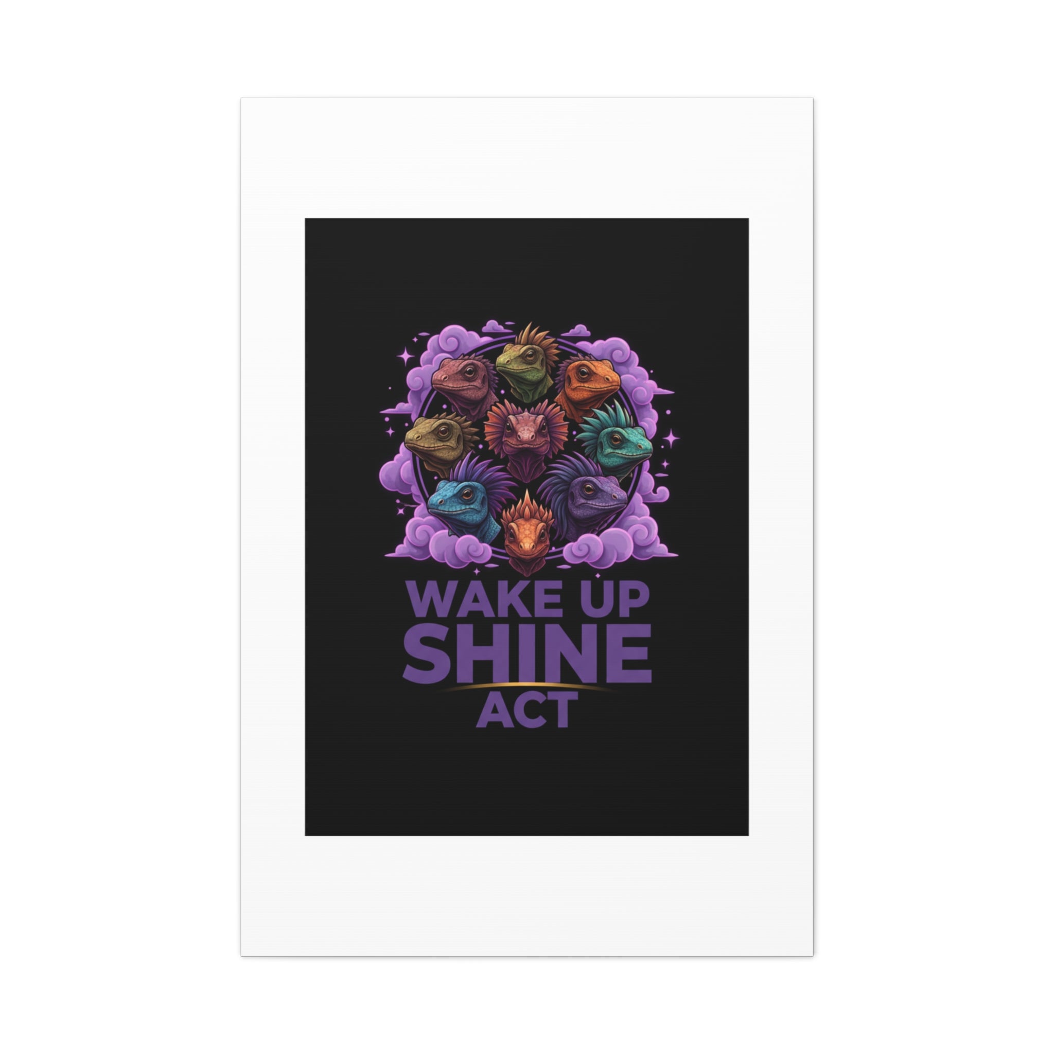 Wake Up Shine Act Canvas | IWD Feminist Slogan, Empowerment Typography